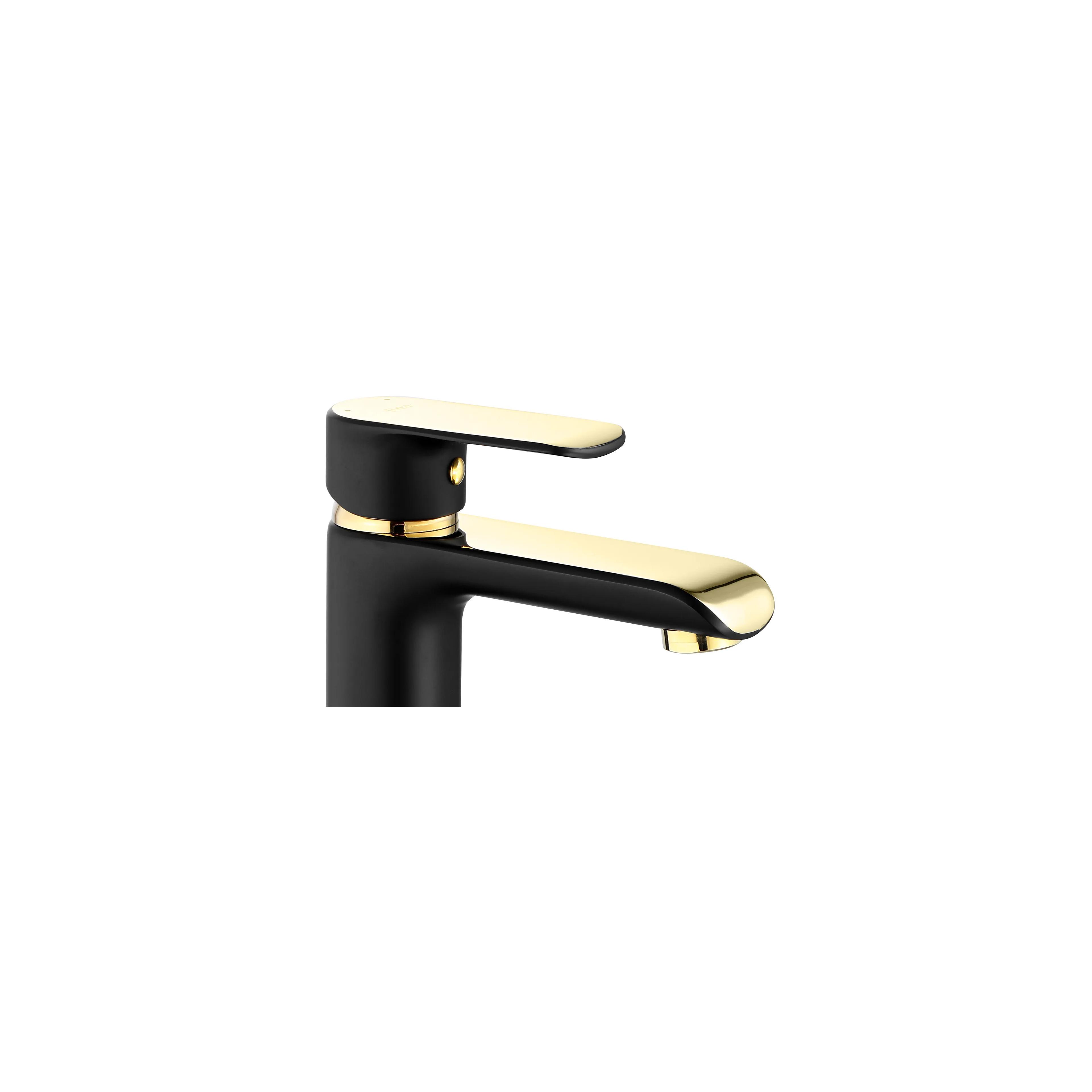 Bathroom faucet REA Bloom Black Gold high