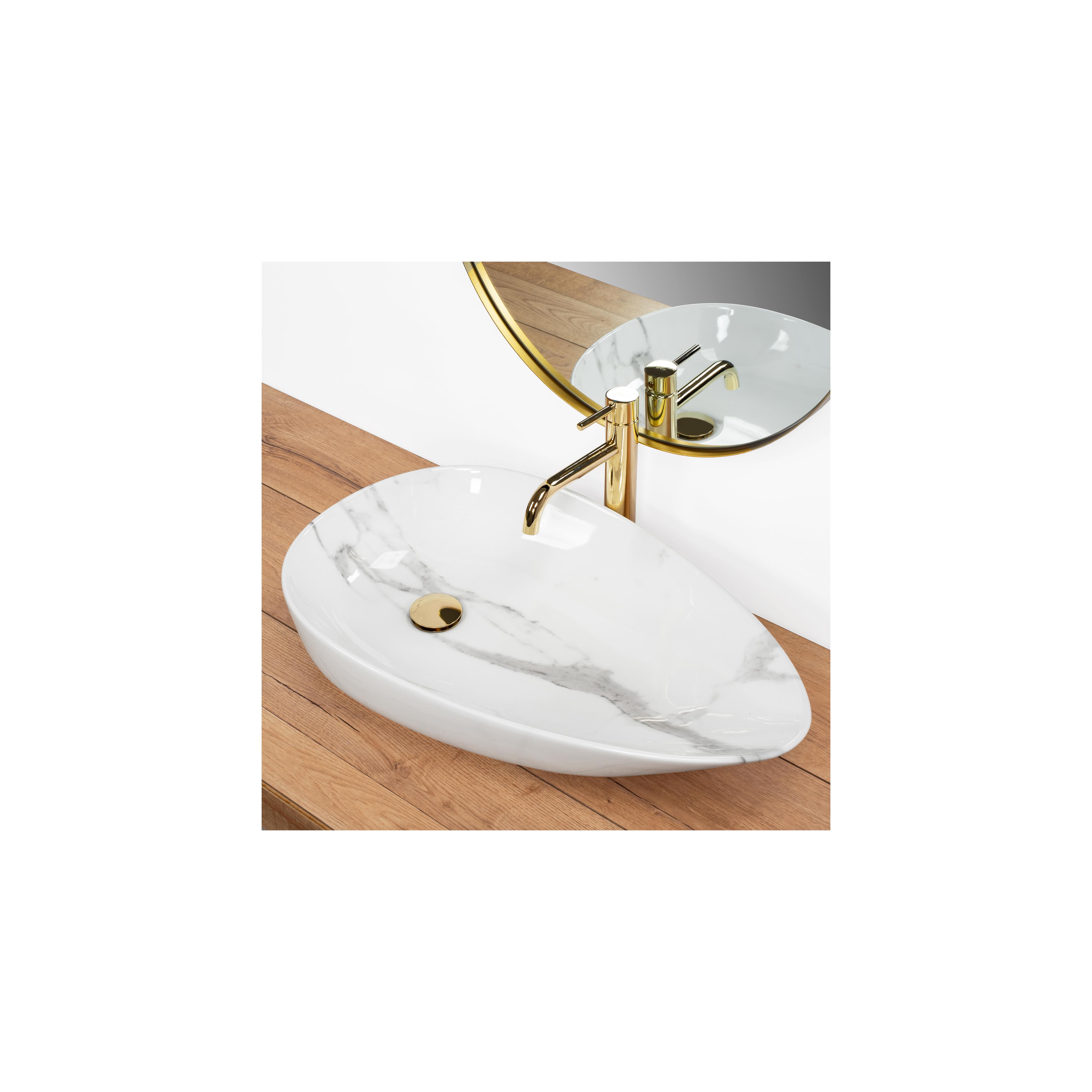 Lavoar pentru blat Rea Greta 65 Bianco Shiny