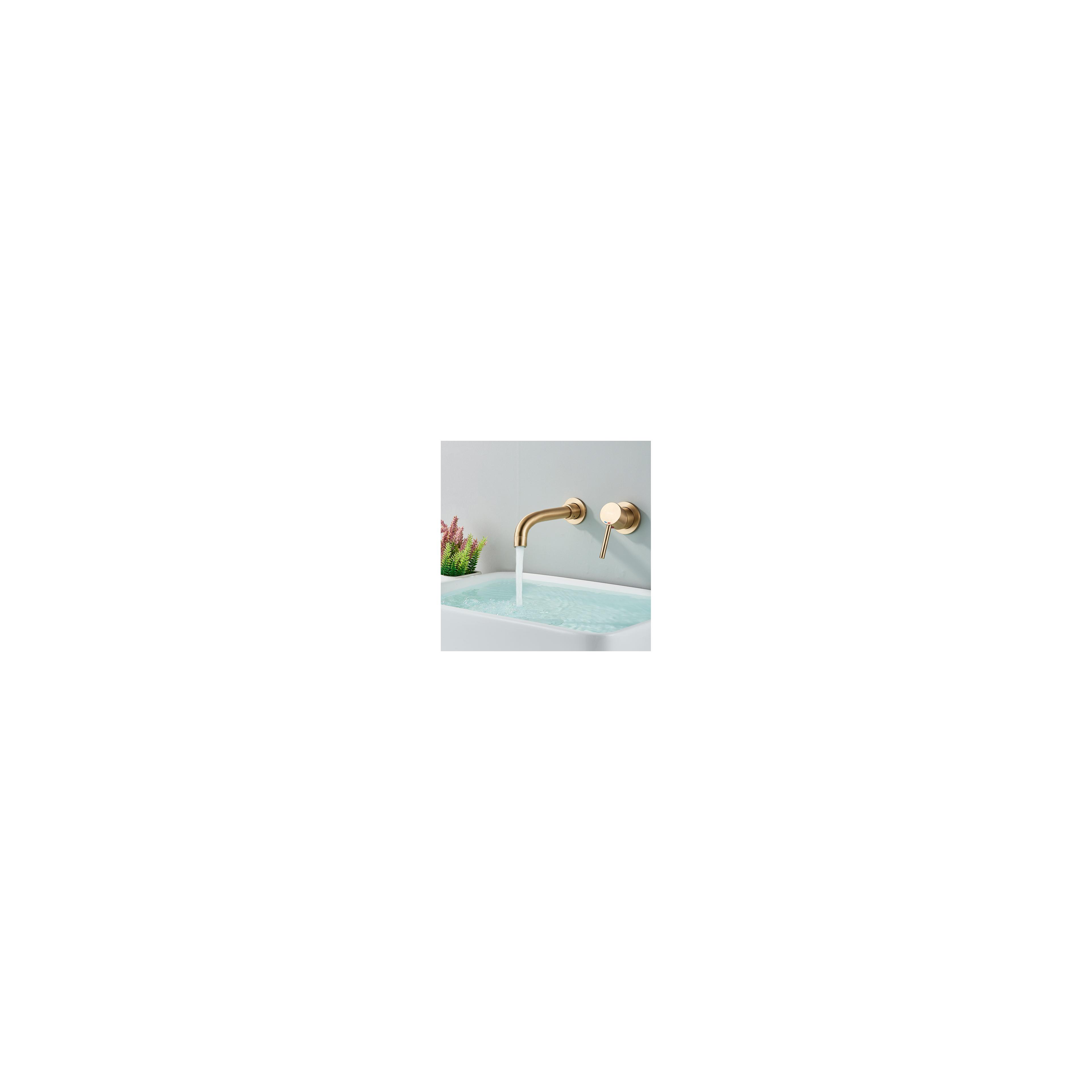 Robinet encastré Rea Lungo Long Gold Brush + BOX