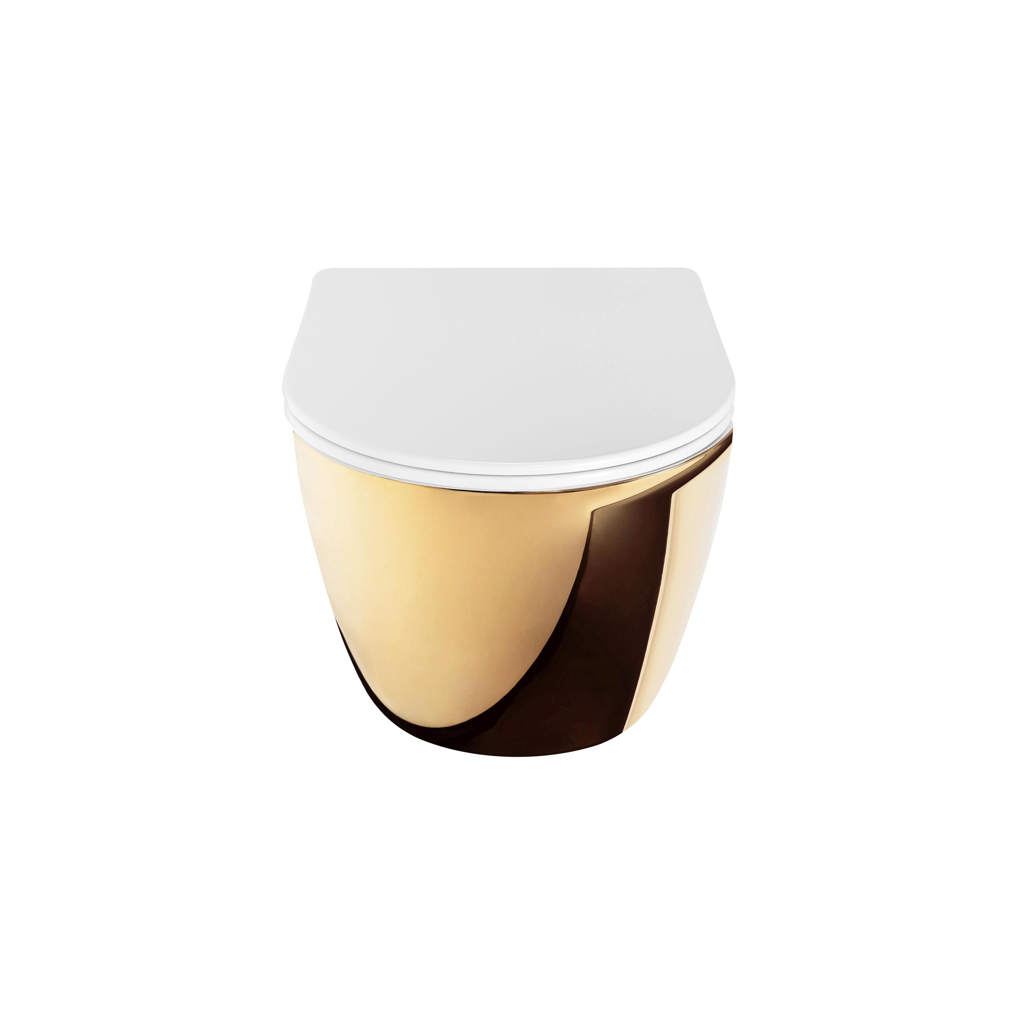 Viseća WC školjka Rea Carlo Mini Tornado NF WHITE GOLD