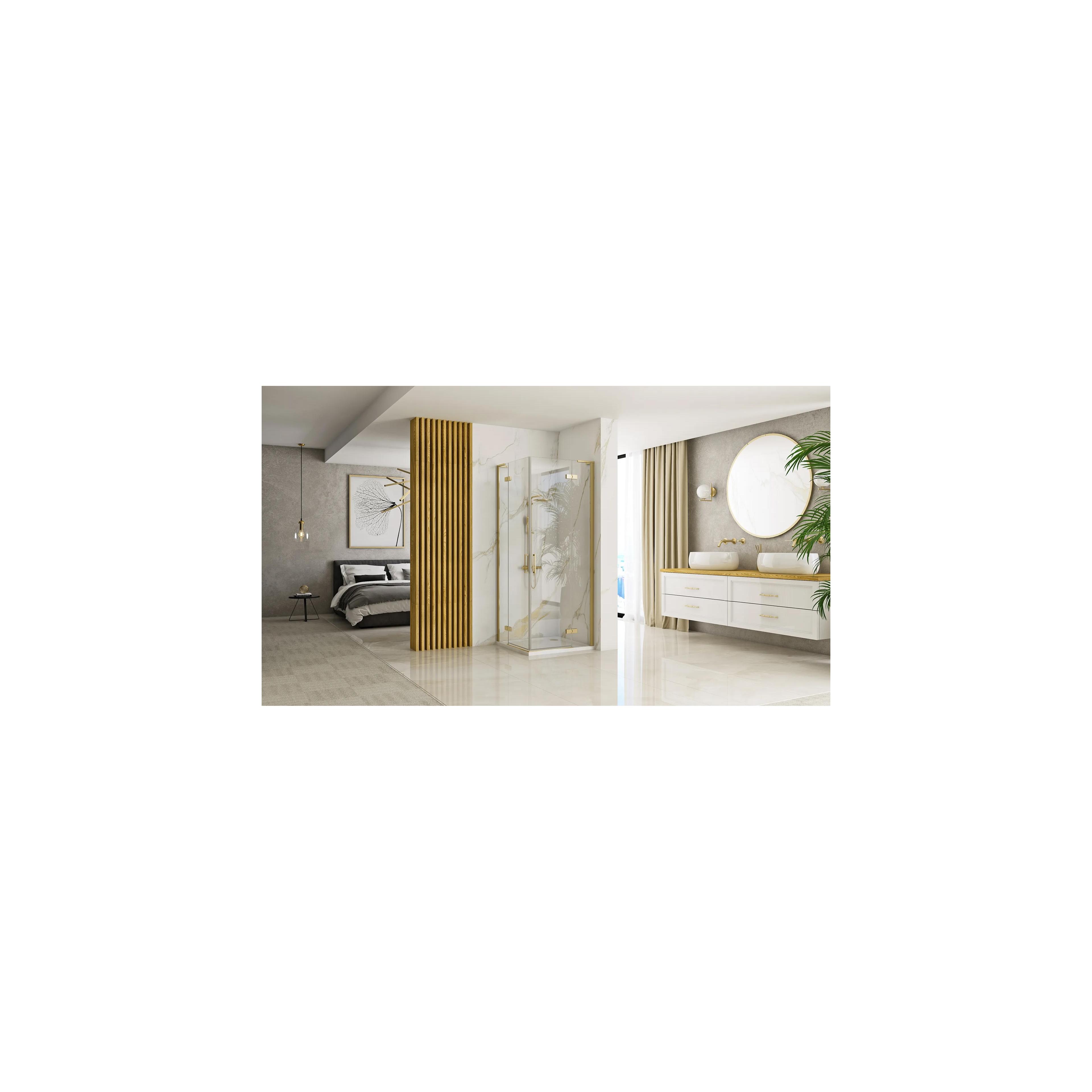 Cabine de douche REA Hugo 80x80 Gold Brush