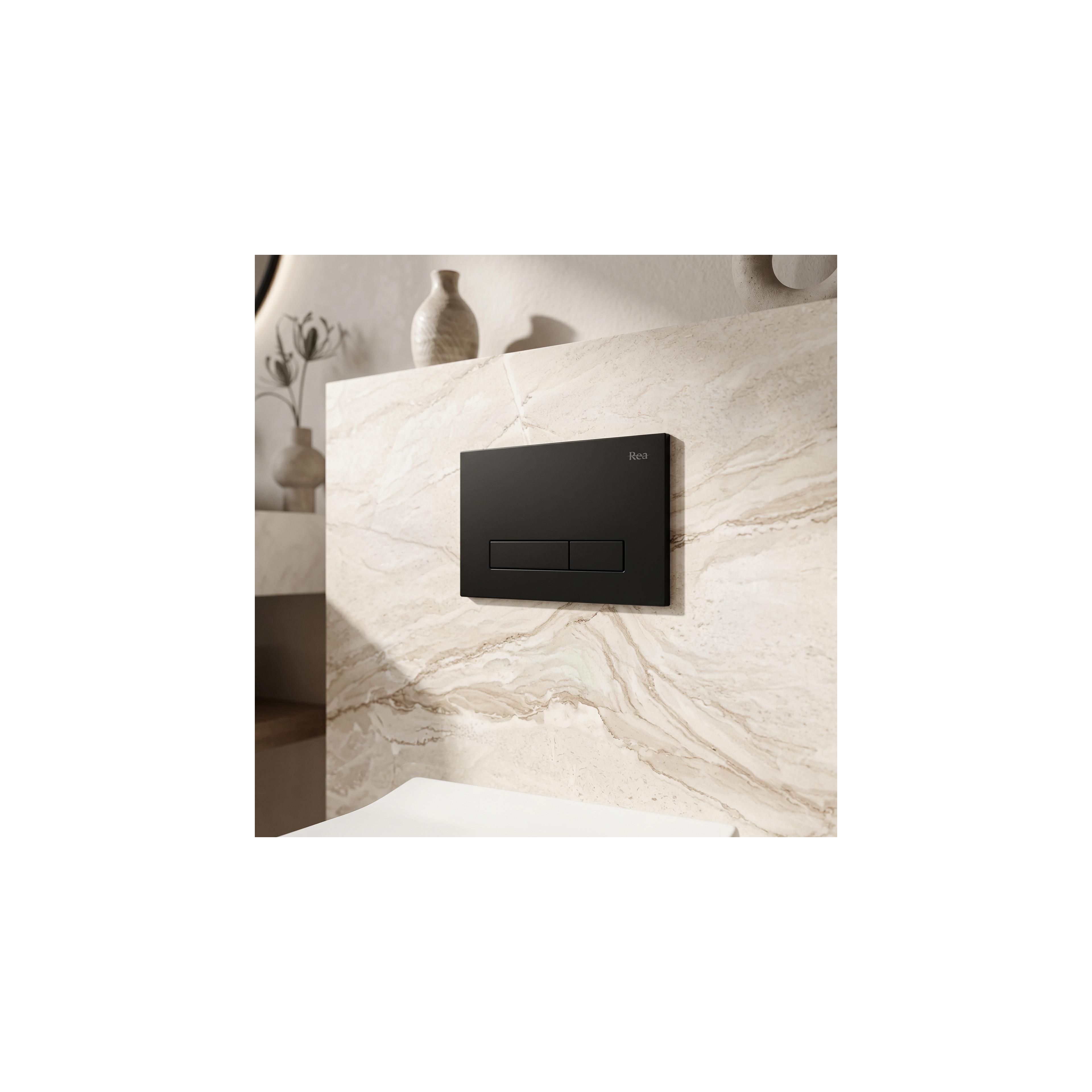 Toilet Flush Button WC Rea HD K011A-Q and Slim 024N Black