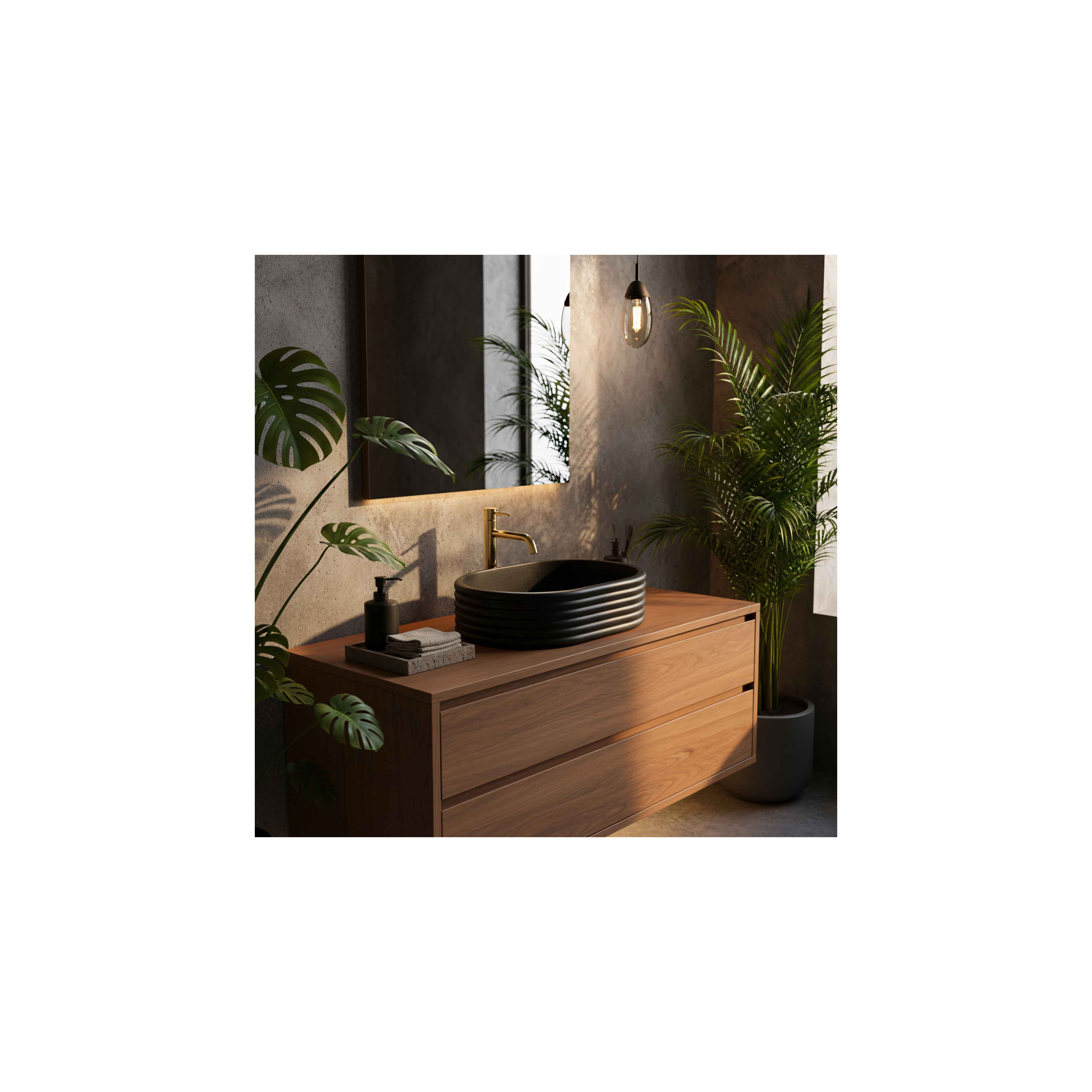 Countertop Basin Rea Nicoletta Black