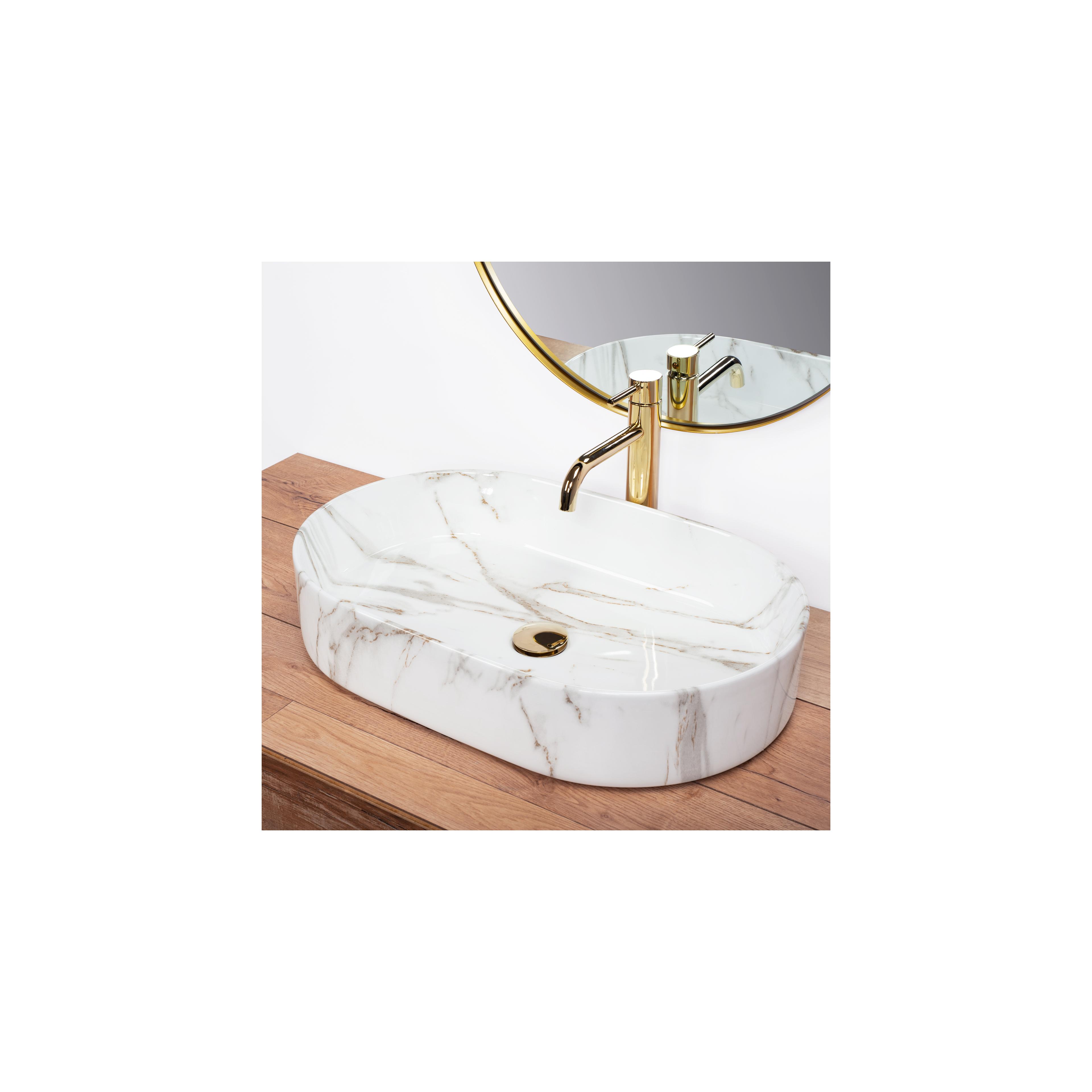 Ceramic Countertop Basin Rea Nadia Shiny Aiax