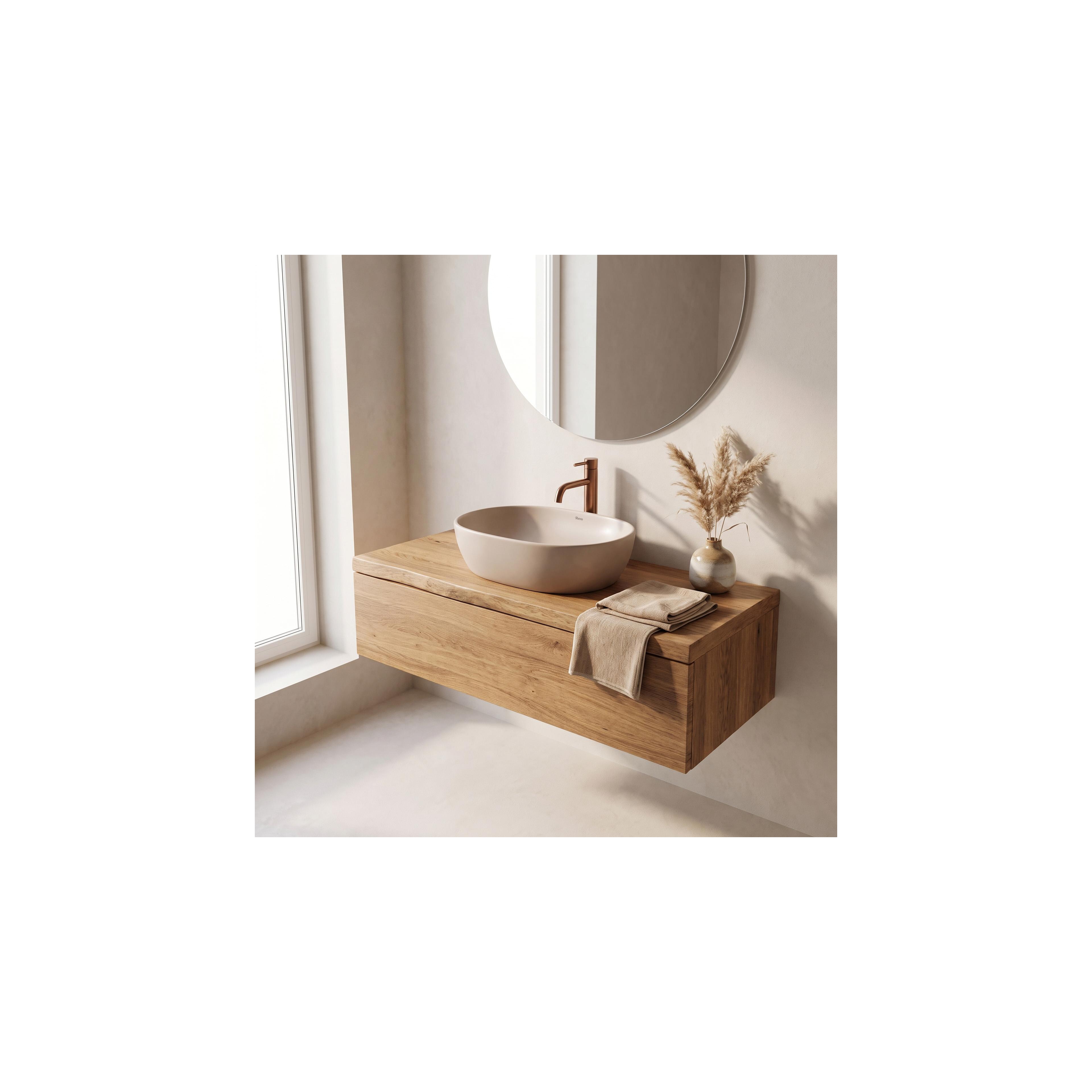 Lavabo à Poser Rea Focus Taupe