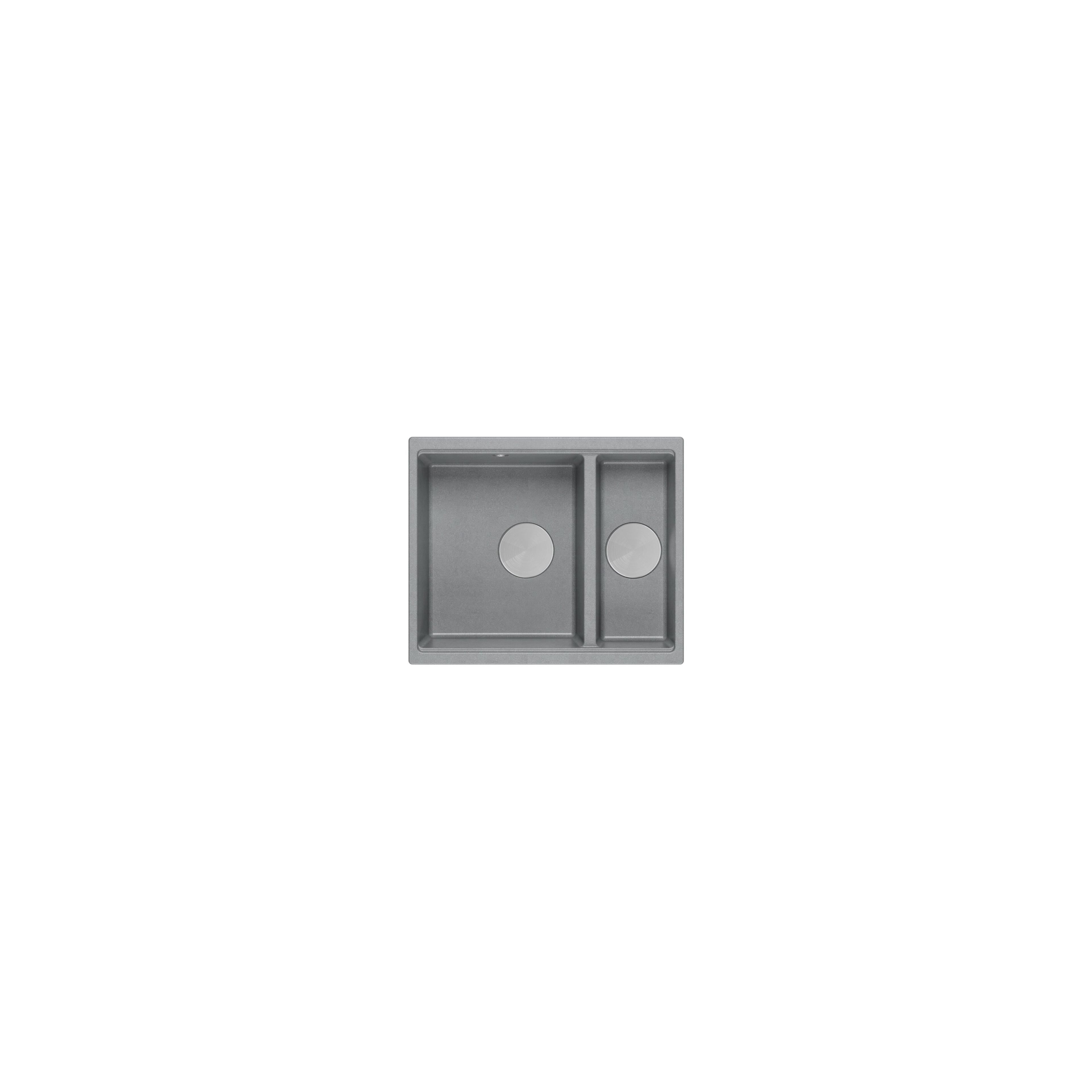 granitový drez Logan 150 Grey Metallic