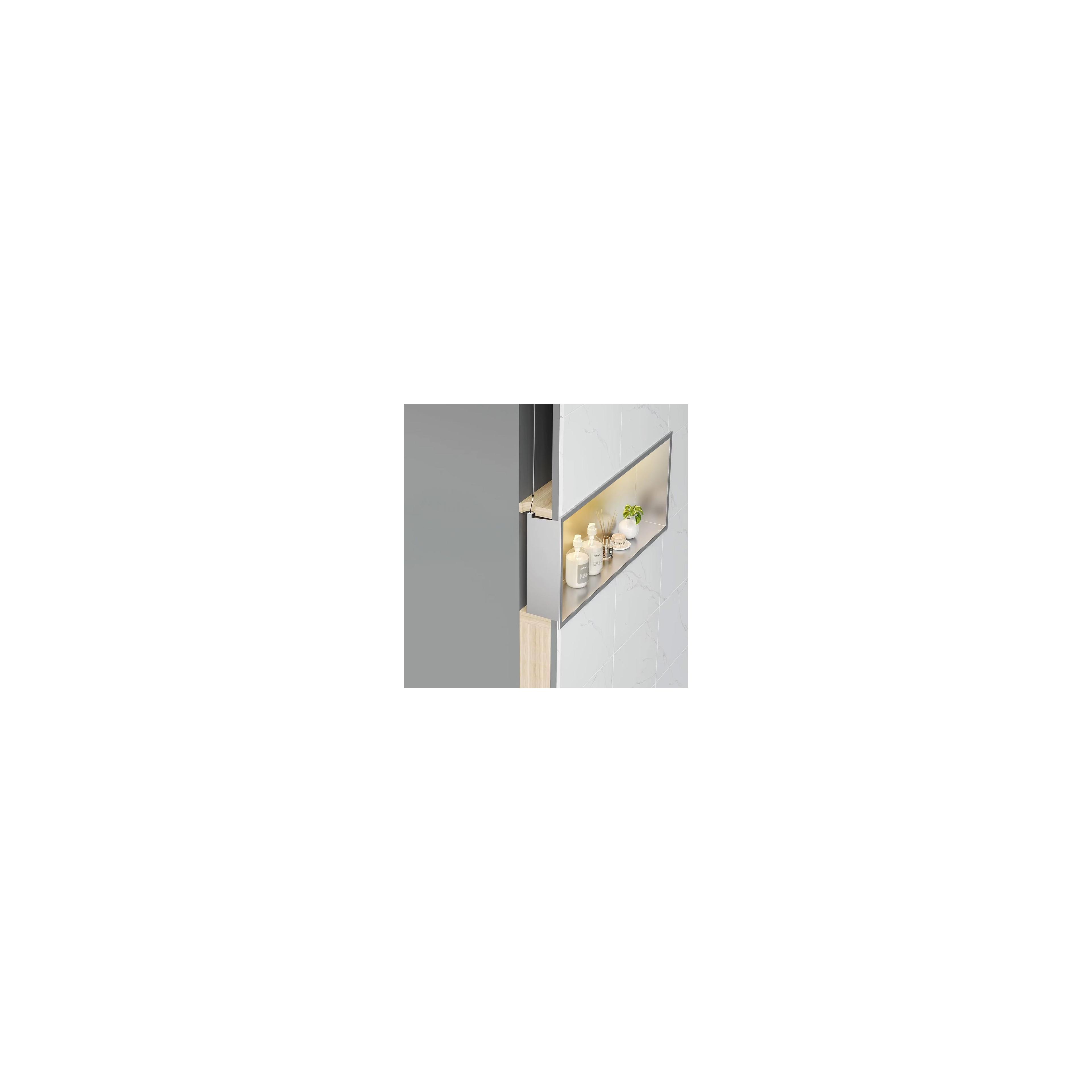 REPISA DE BAÑO EMPOTRADA LED 30x45 steel brush