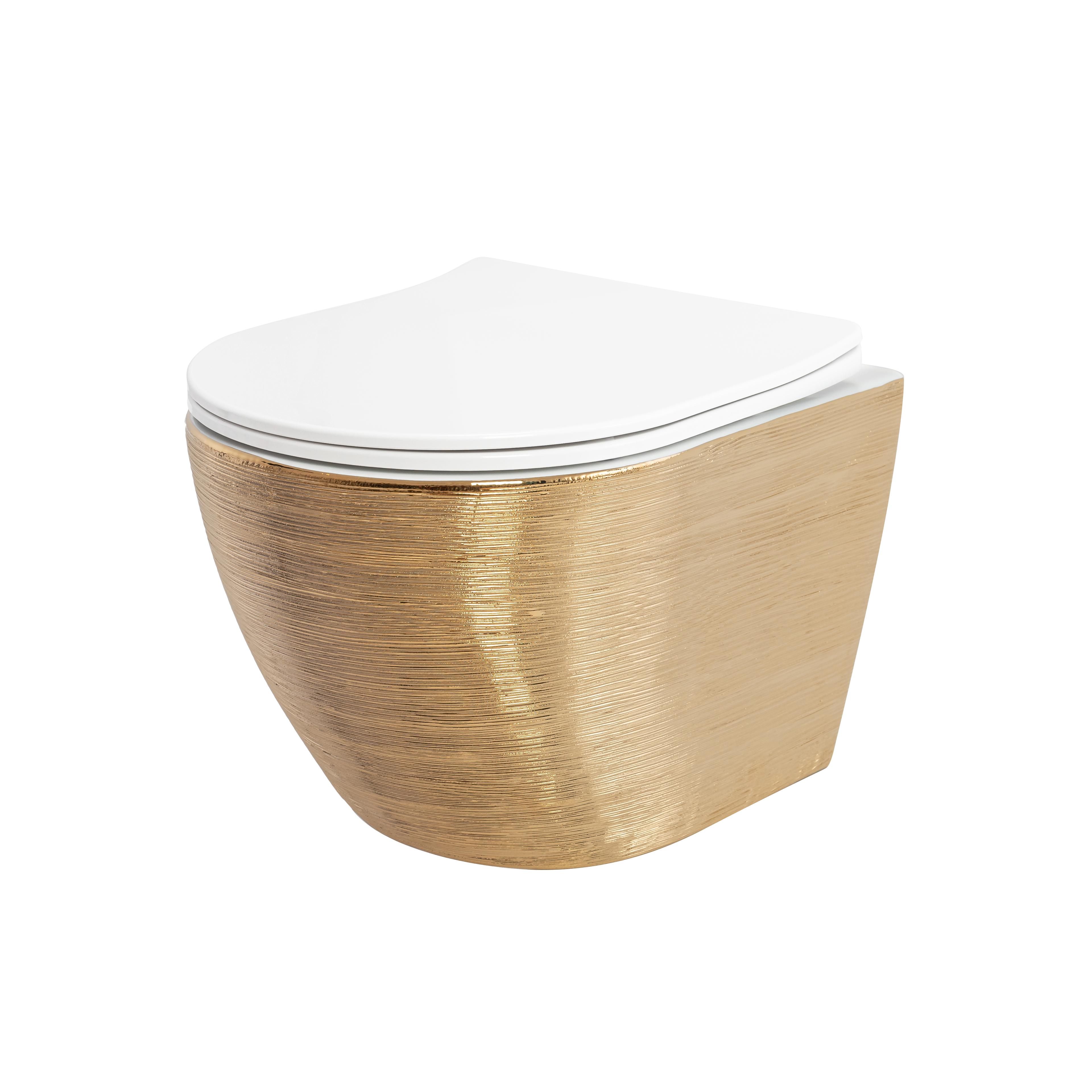 Toilet bowl Carlo Flat Brush Gold