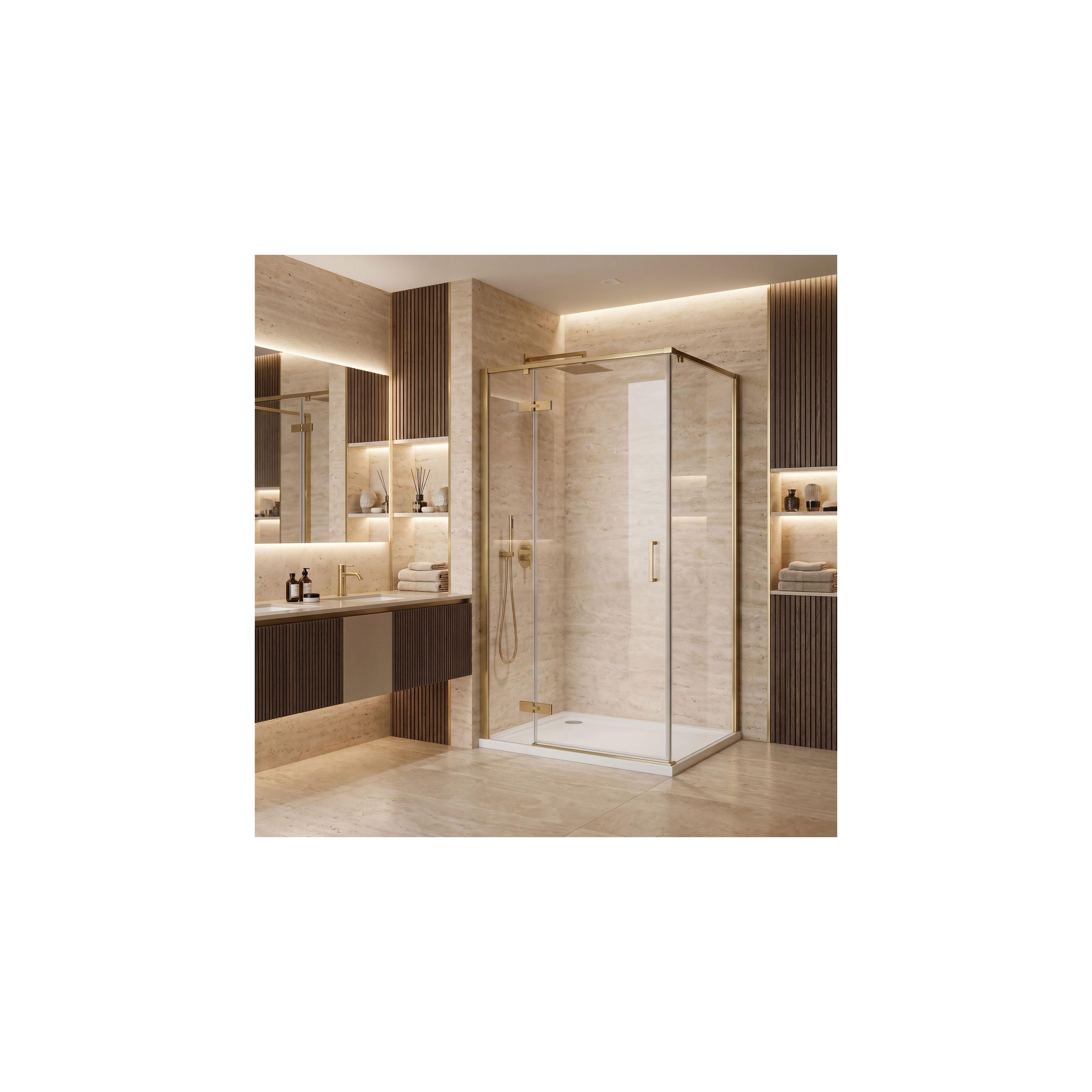 Duschkabin Rea Bruno 120x90 Brush Gold