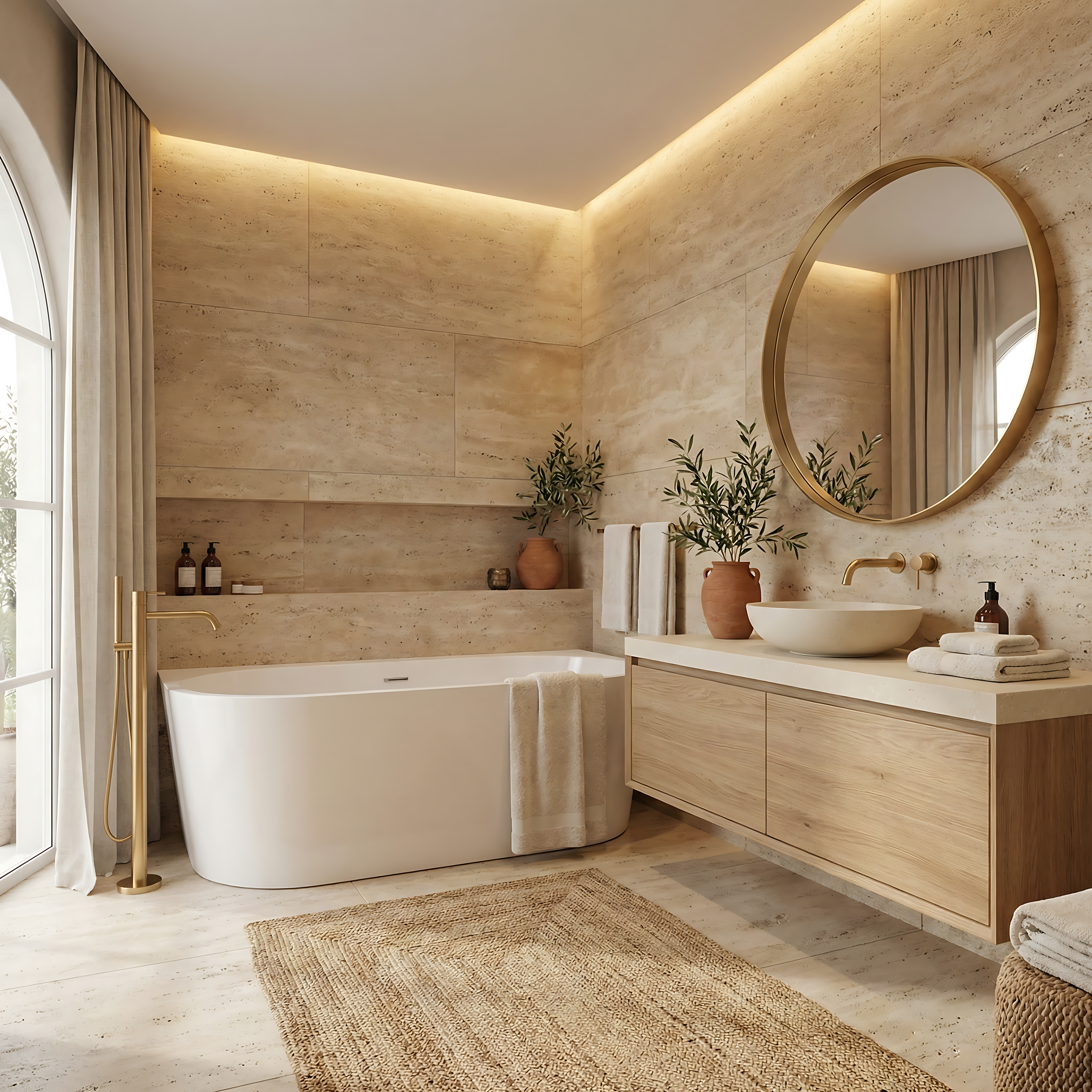 Wall acrylic bath OLIMPIA 170cm