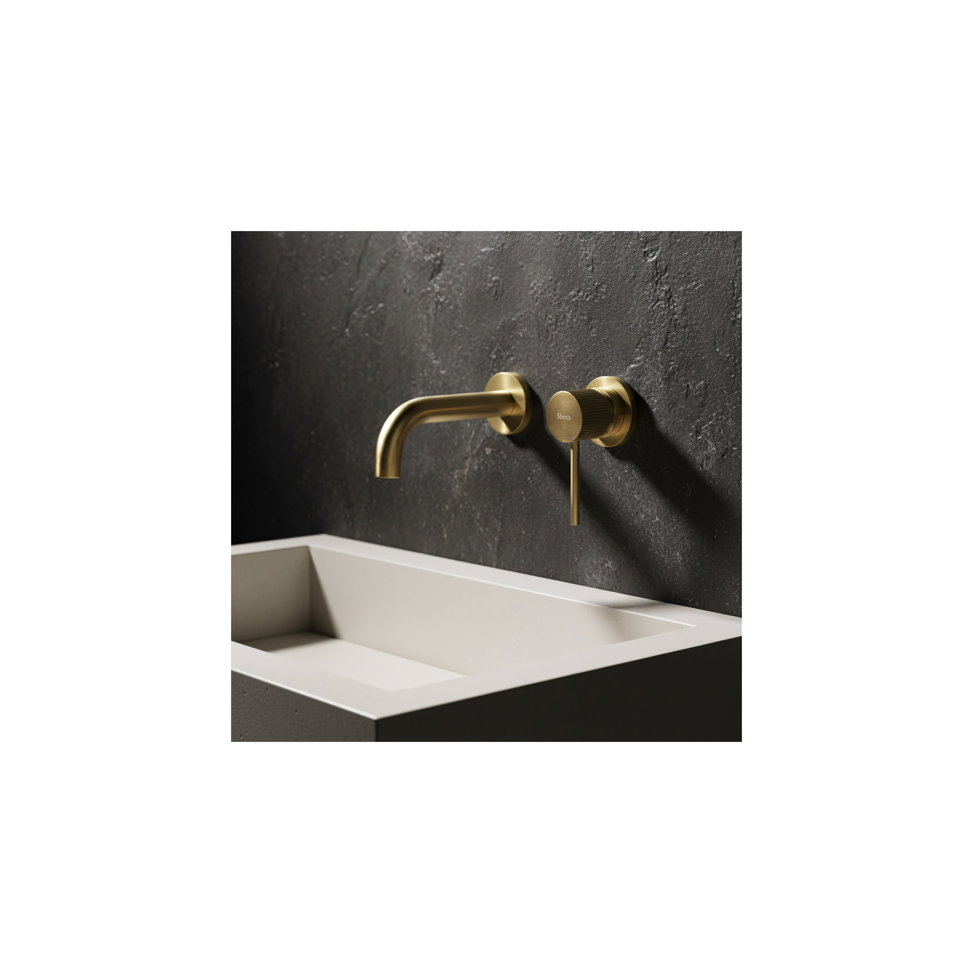 Robinet encastré Rea Lungo Stripe Brush Gold