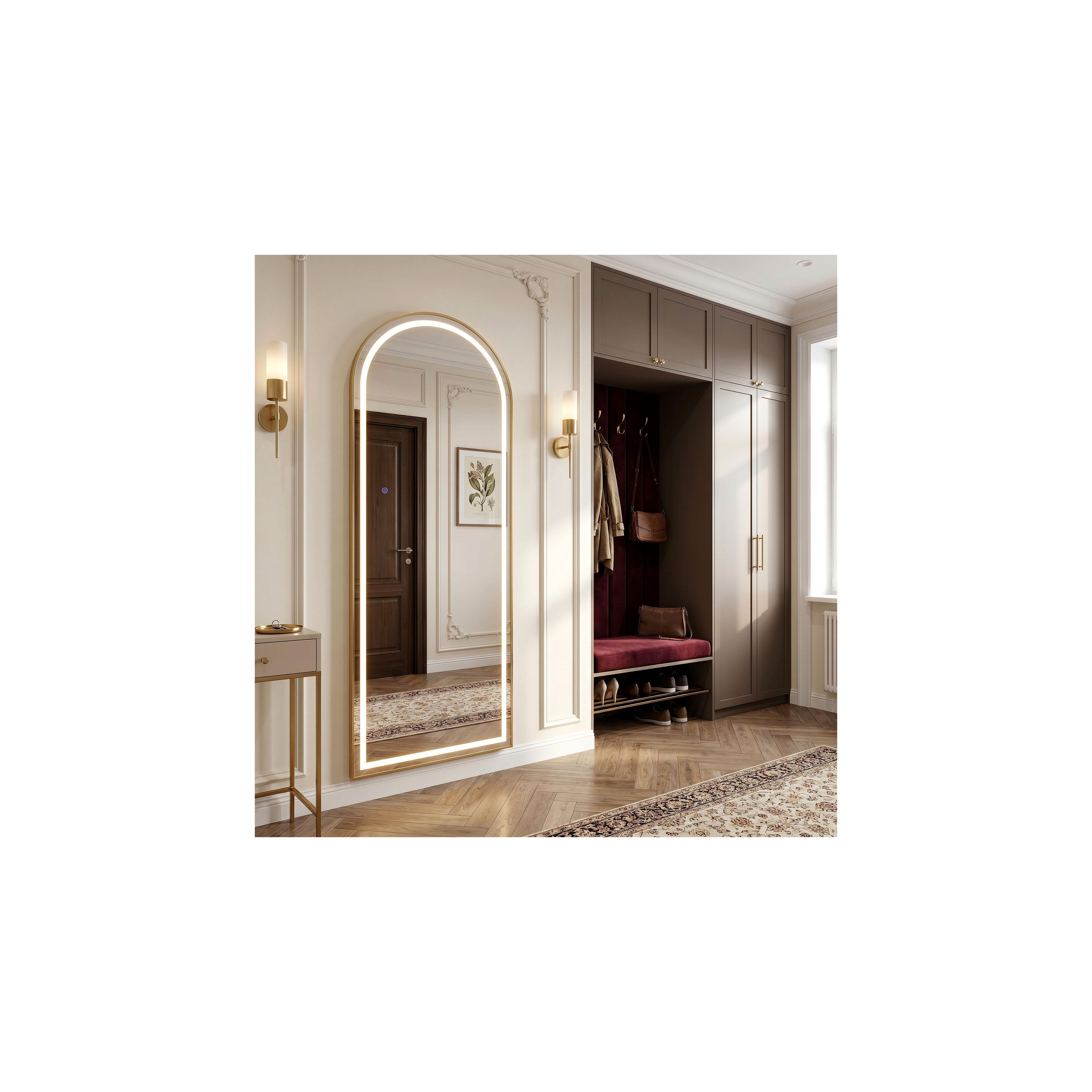 LED-SPEGEL Orbit 50x160cm Borstat Guld