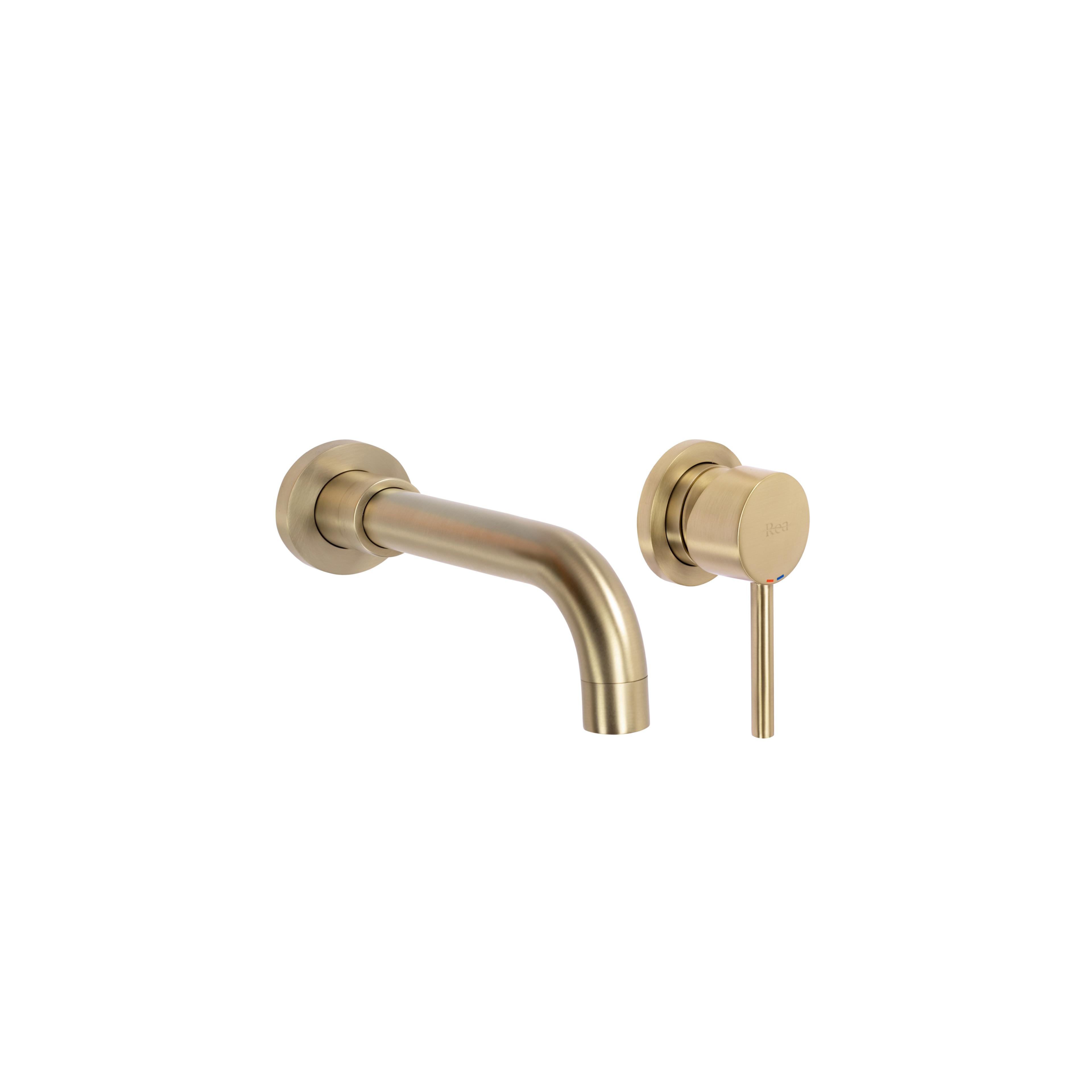 Robinet encastré Rea Lungo Long Gold Brush + BOX
