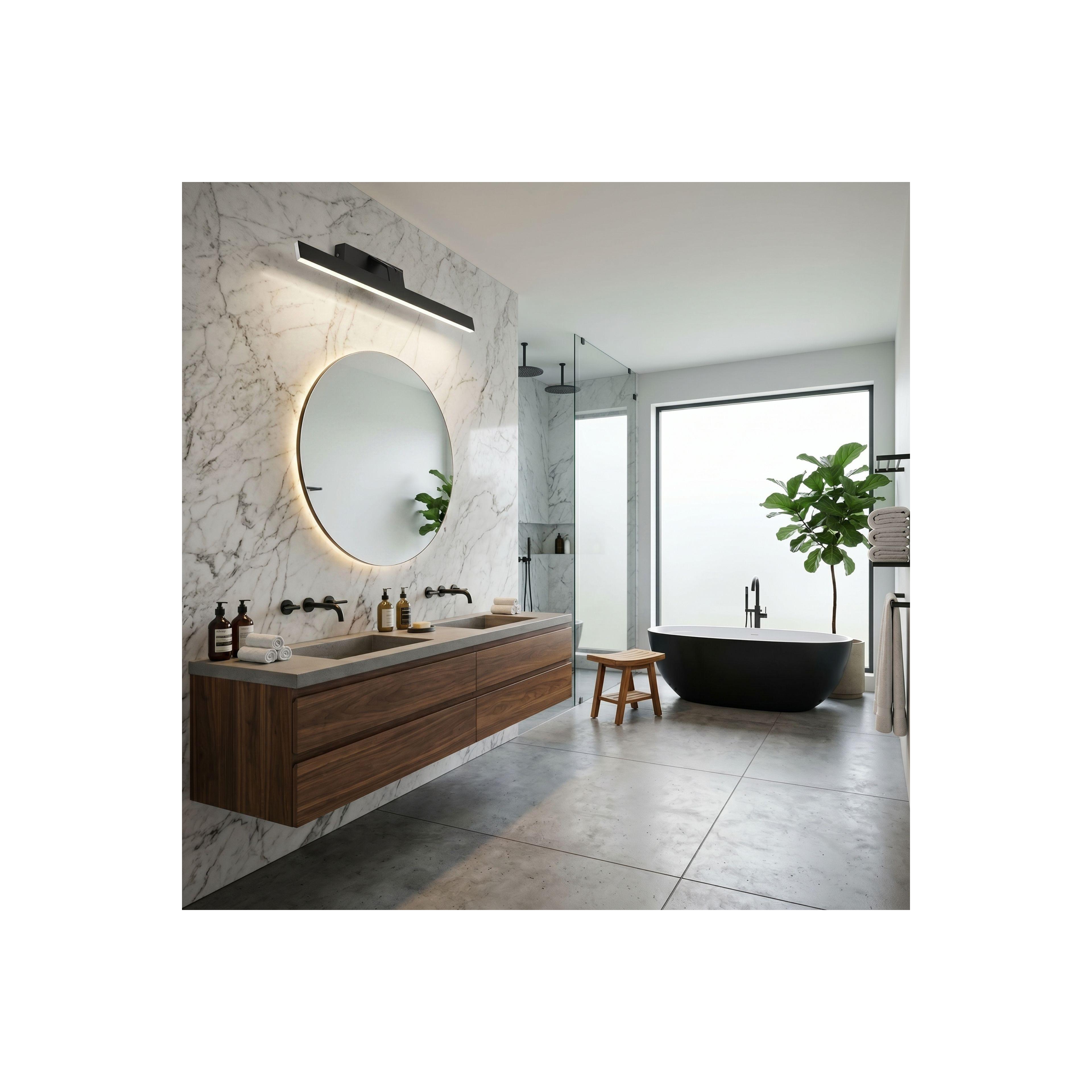 Vannitoa seina LED-valgusti SWE011-1W 58cm BLACK