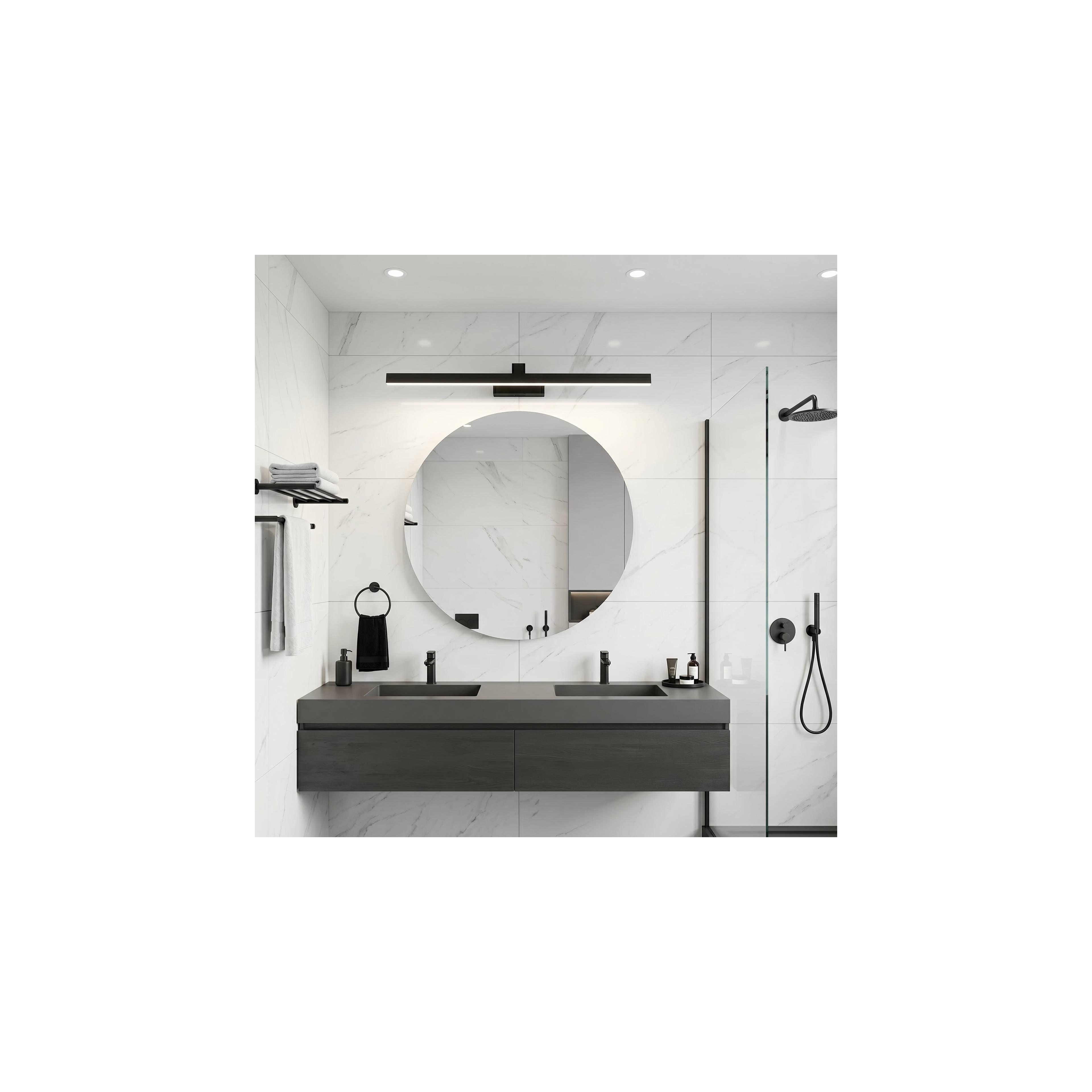 Vannitoa seina LED-valgusti SWE012-1W 73cm BLACK