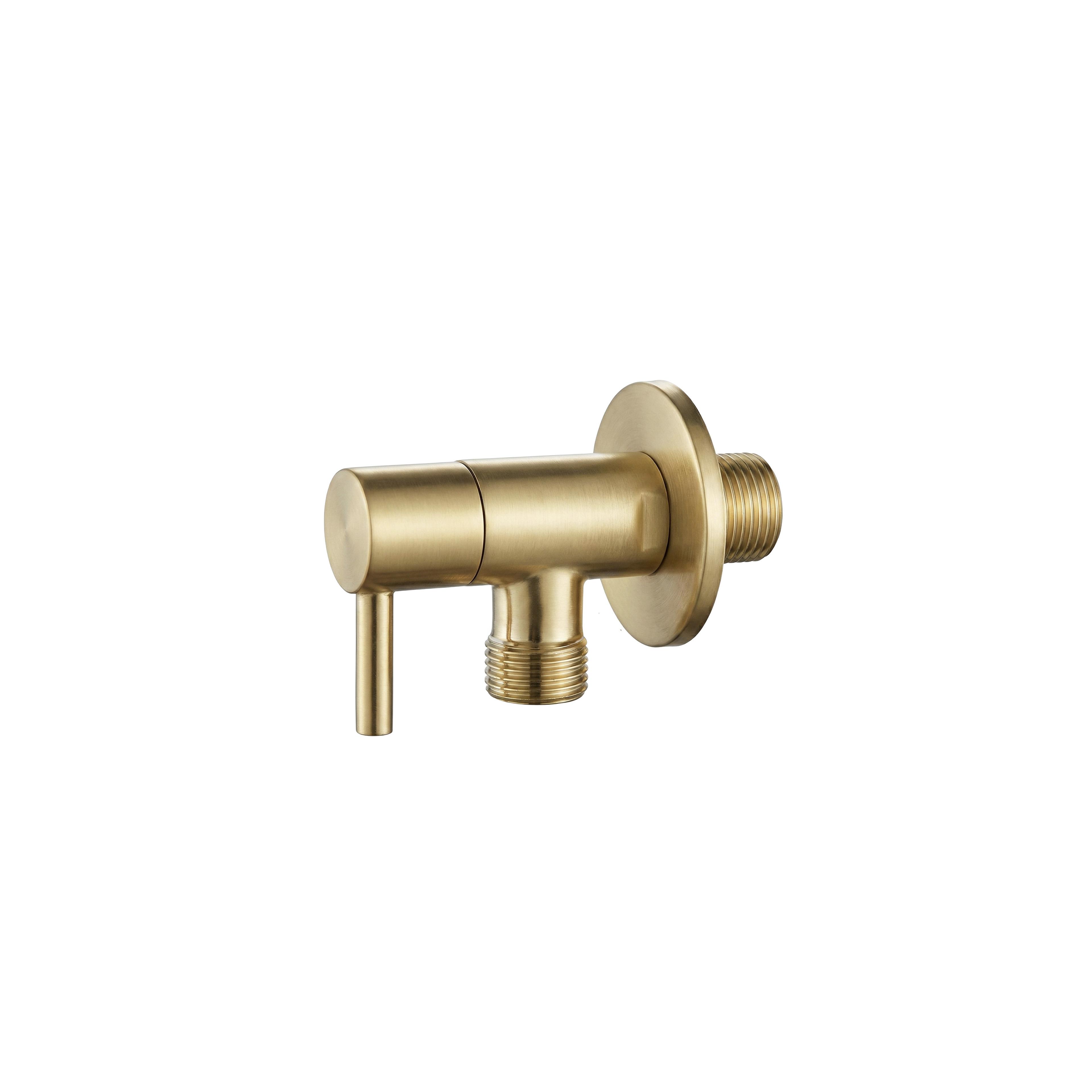 Robinet d’angle 1/2" x 3/8" Brush Gold