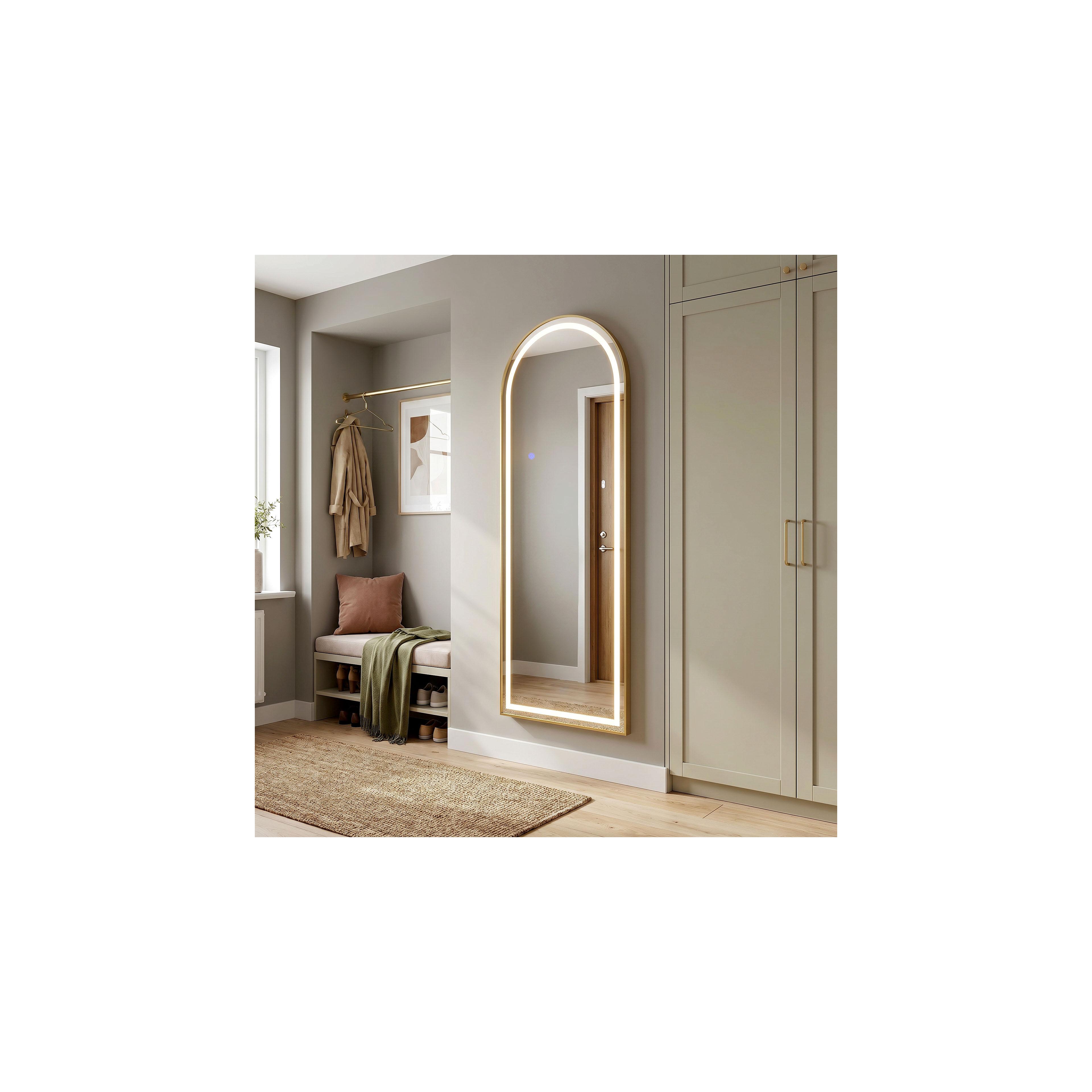 LED-SPEGEL Orbit 50x160cm Borstat Guld