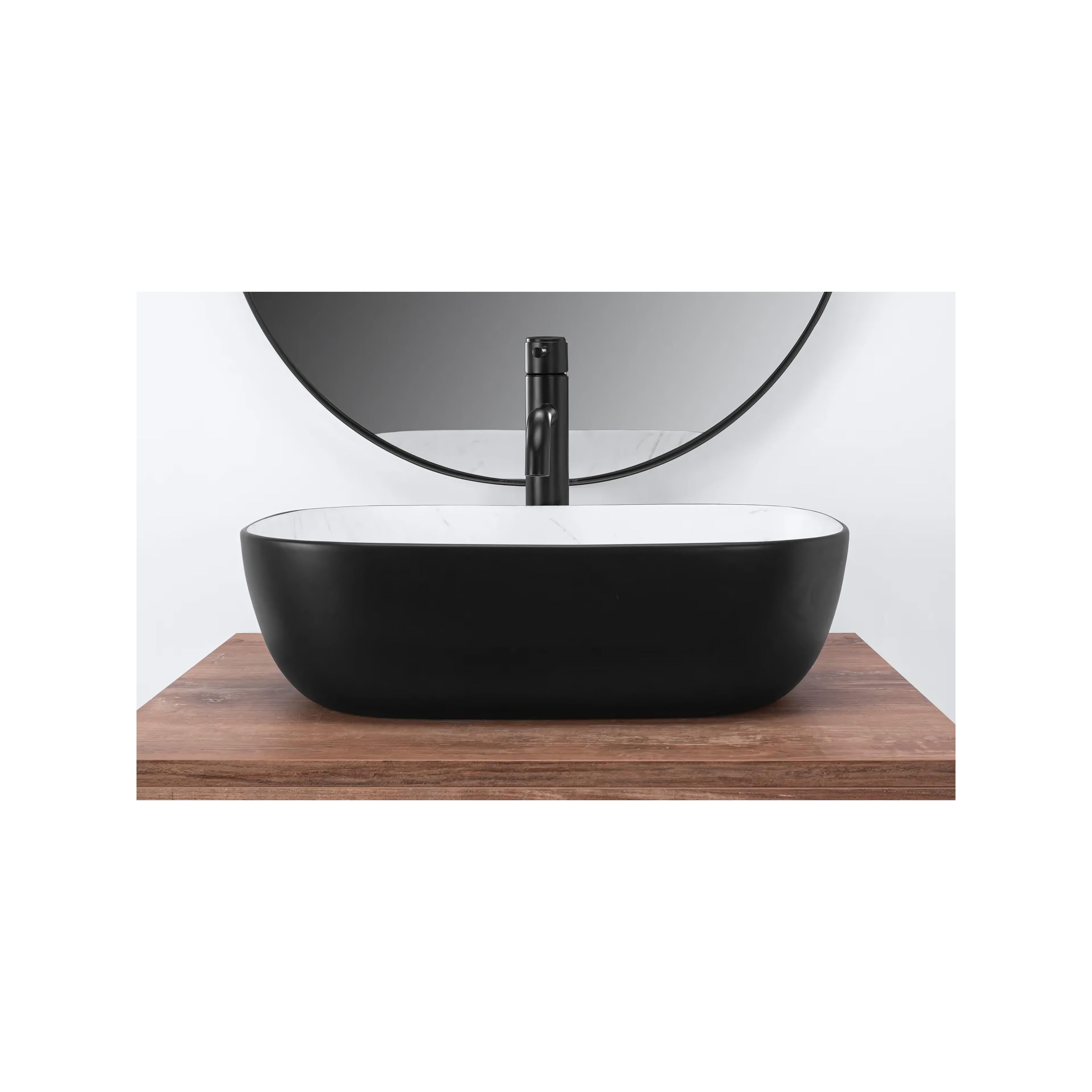 Countertop Basin Rea Belinda Black Calala mat