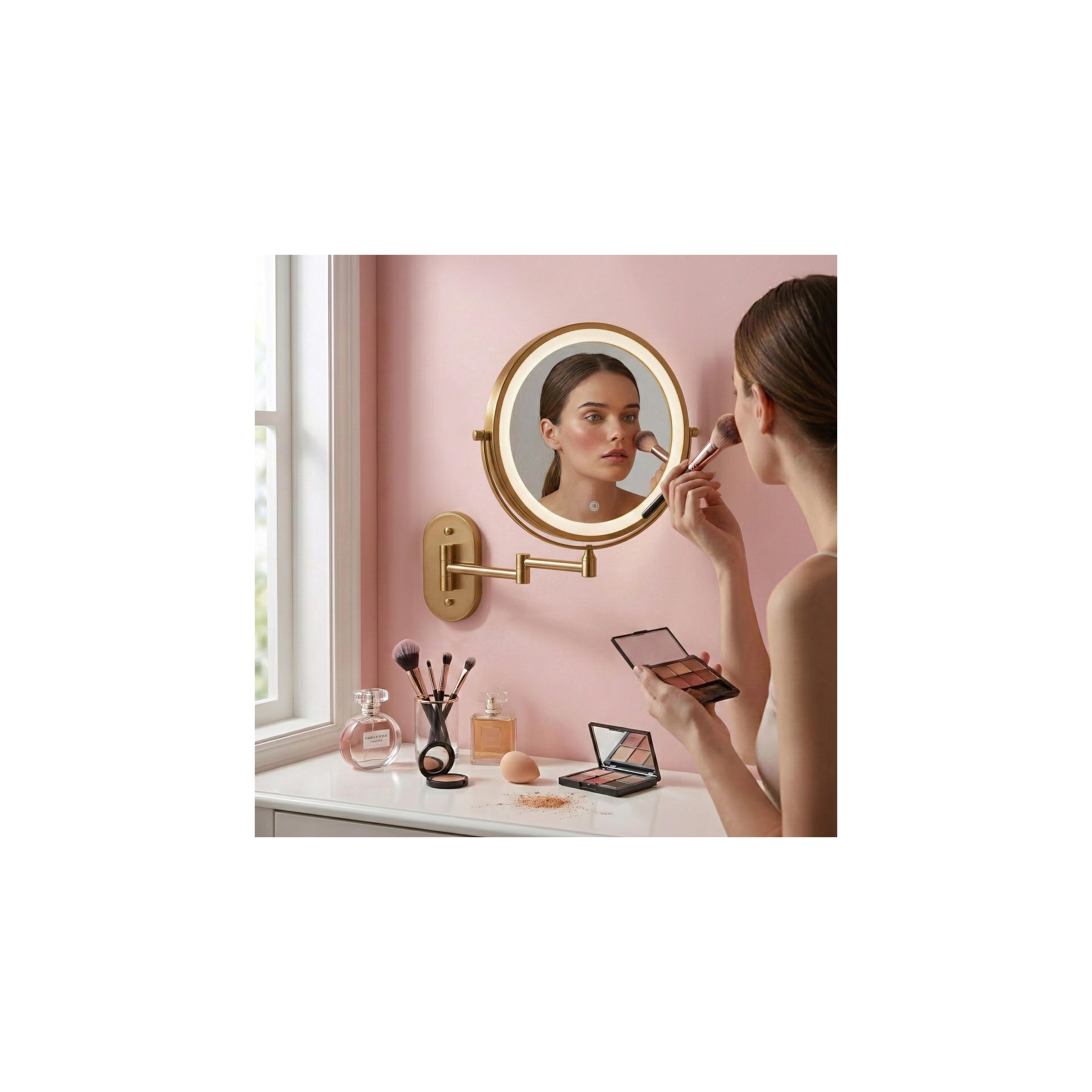 Miroir LED Glow Old Gold