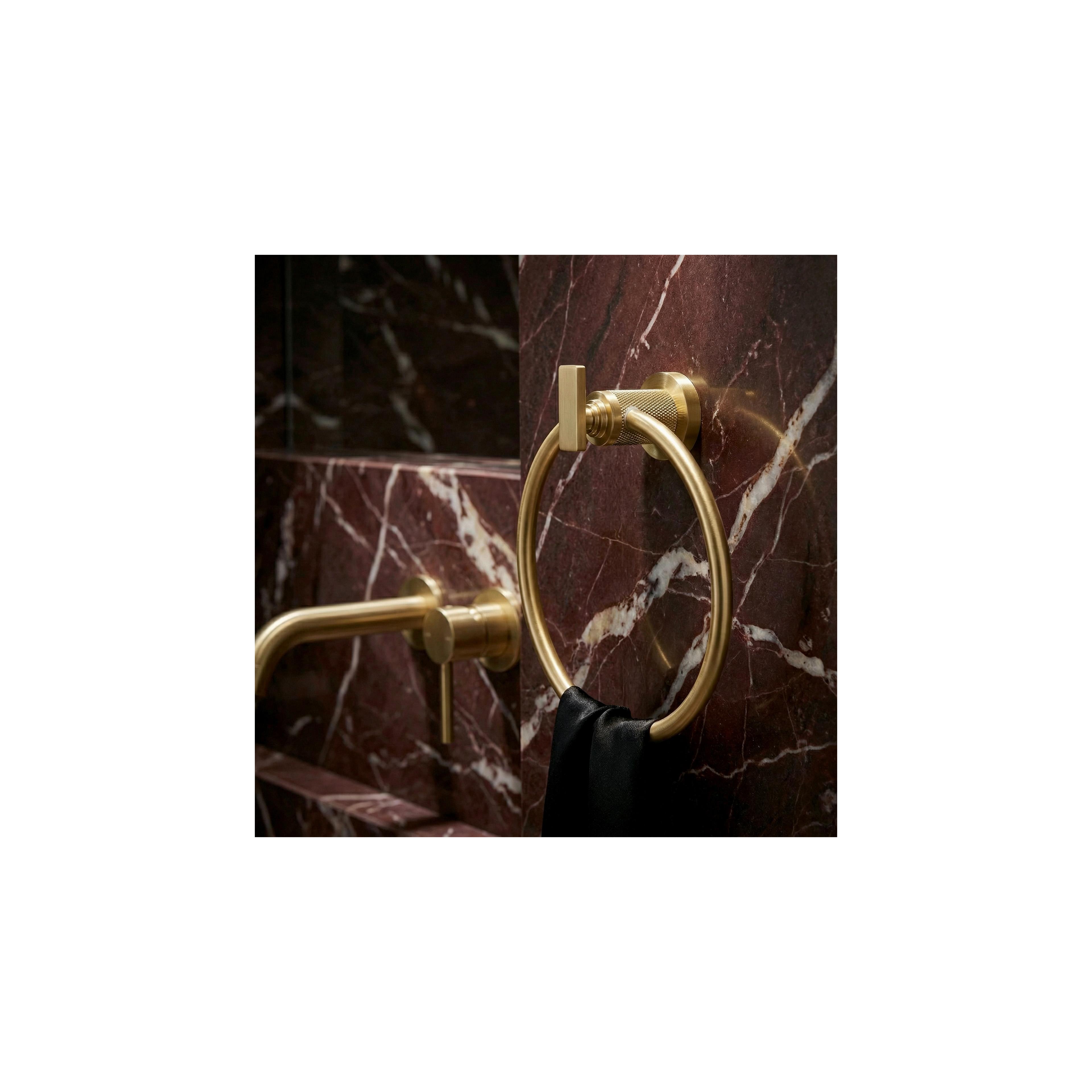 Wieszak łazienkowy Ring 81307 Virro Złoty Szczotkowany