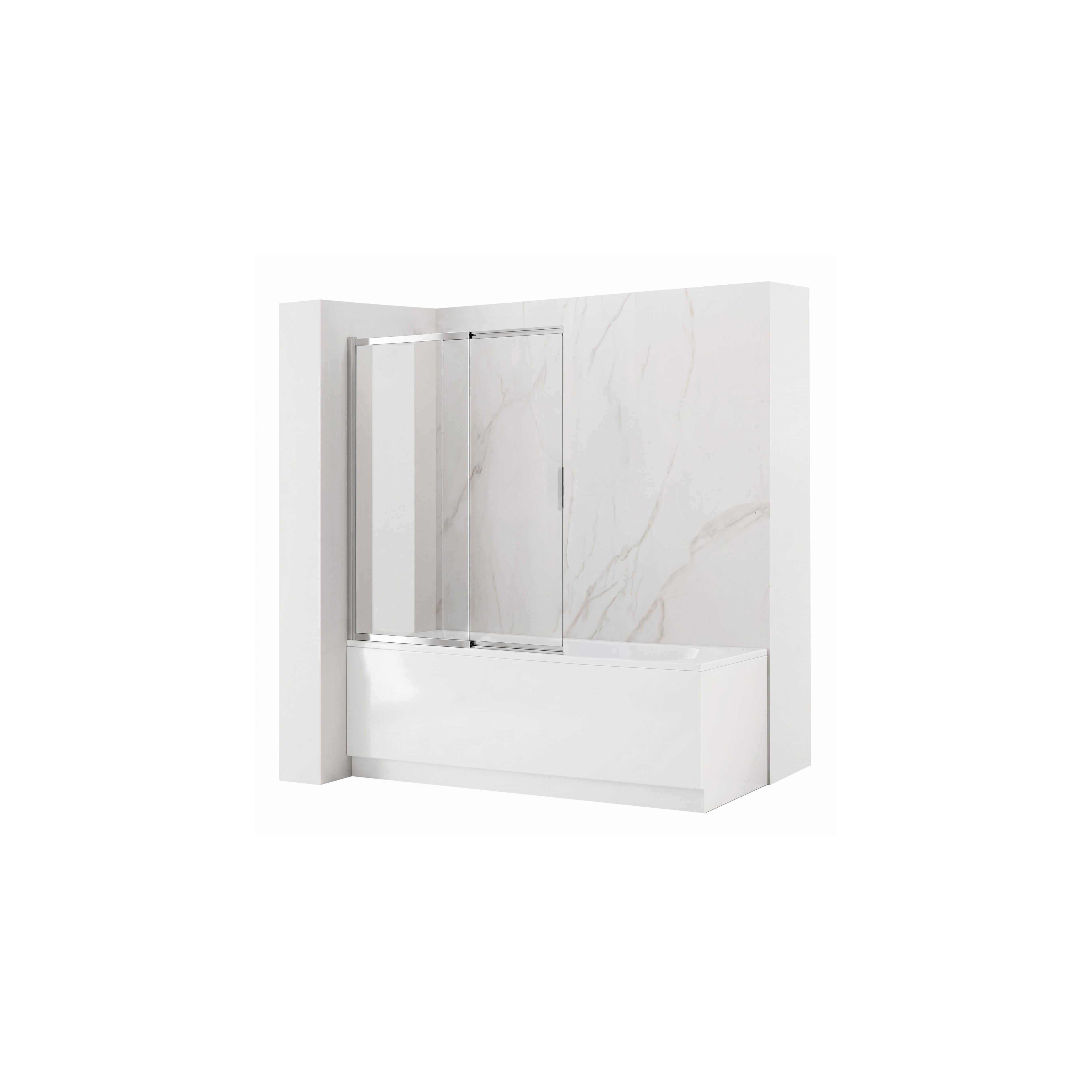 Badekarsskærm skydedør Rea Dario Chrome  100