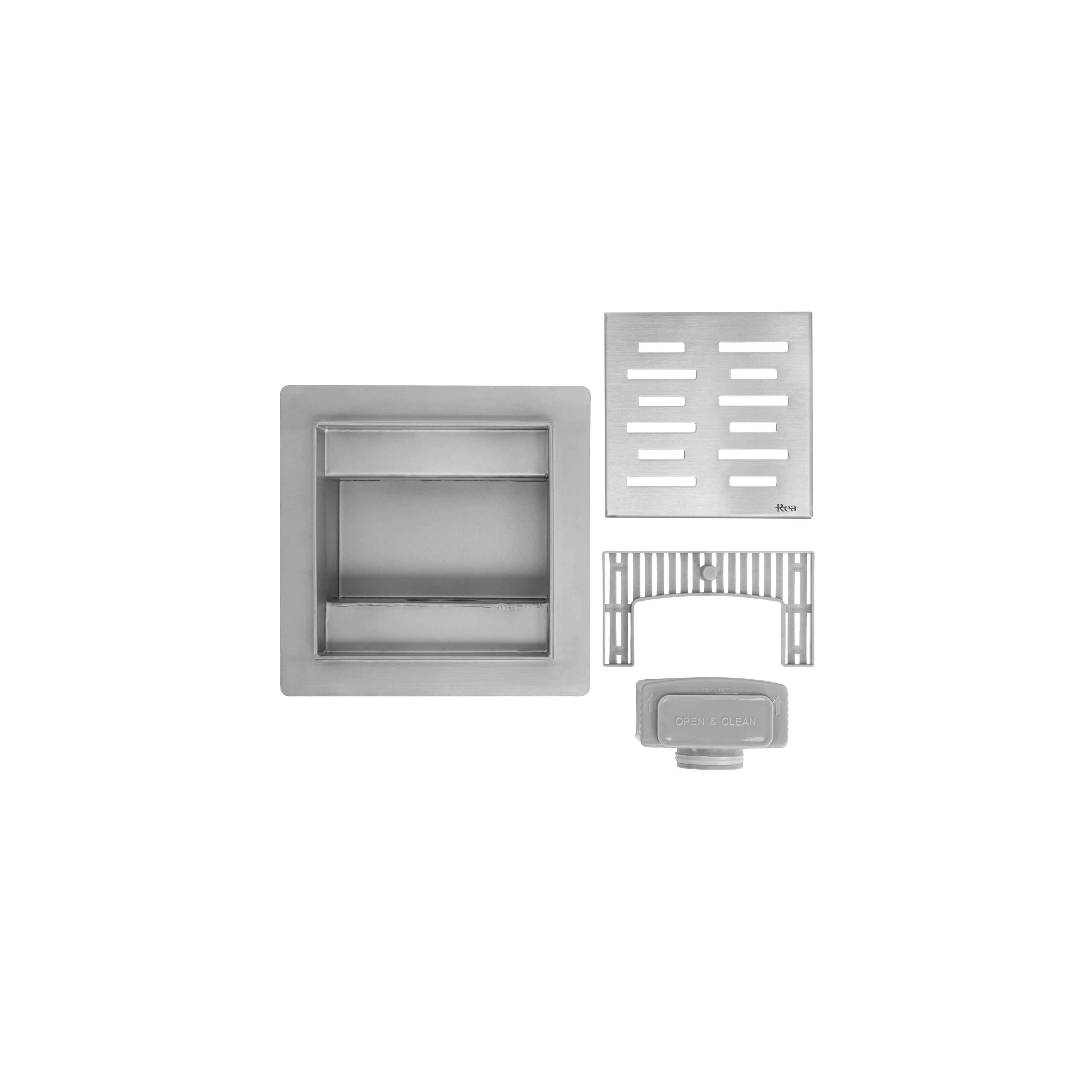Linear drainage REA LINE Nickel Brush 12x12