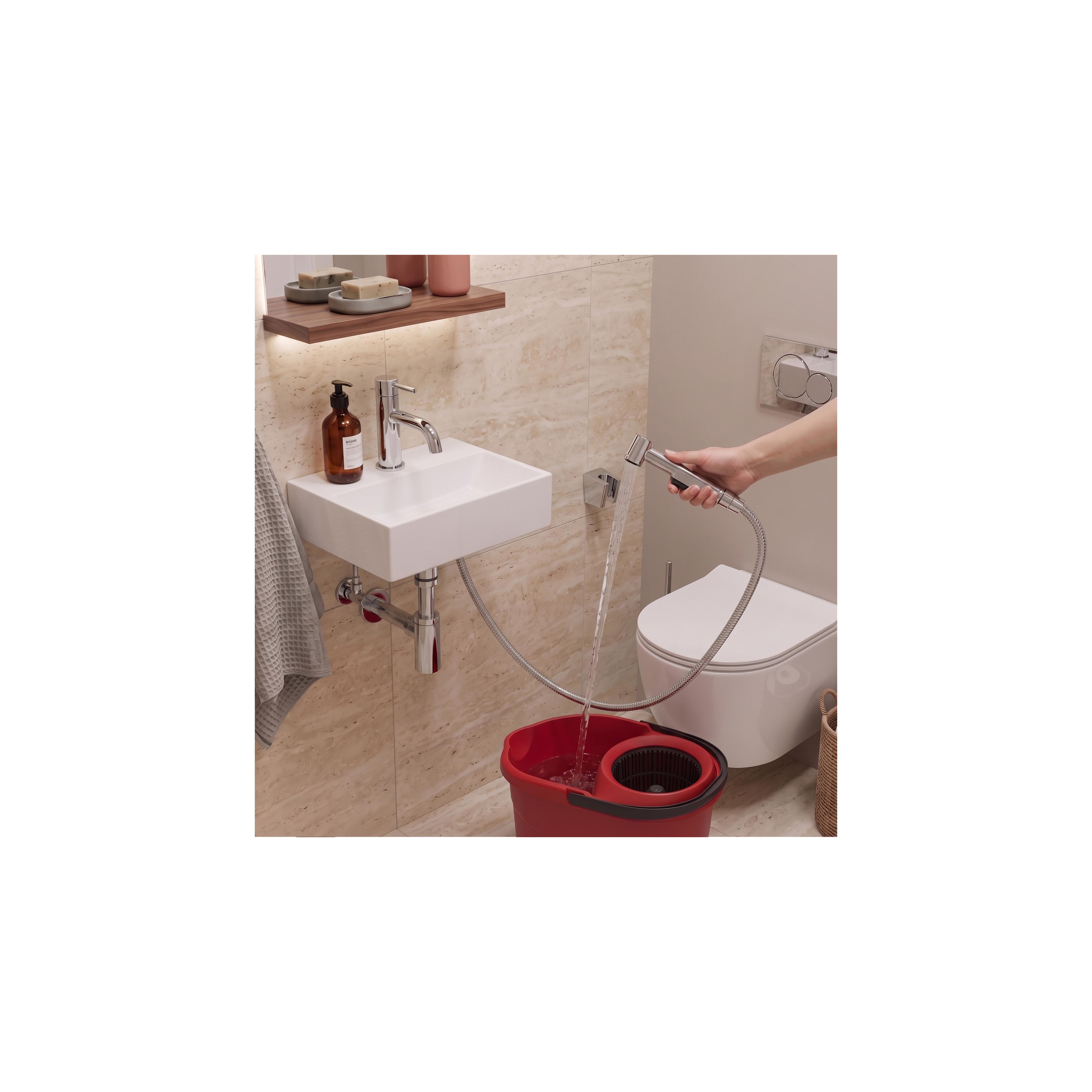 Washbasin faucet with bidetta Rea Lungo Chrome