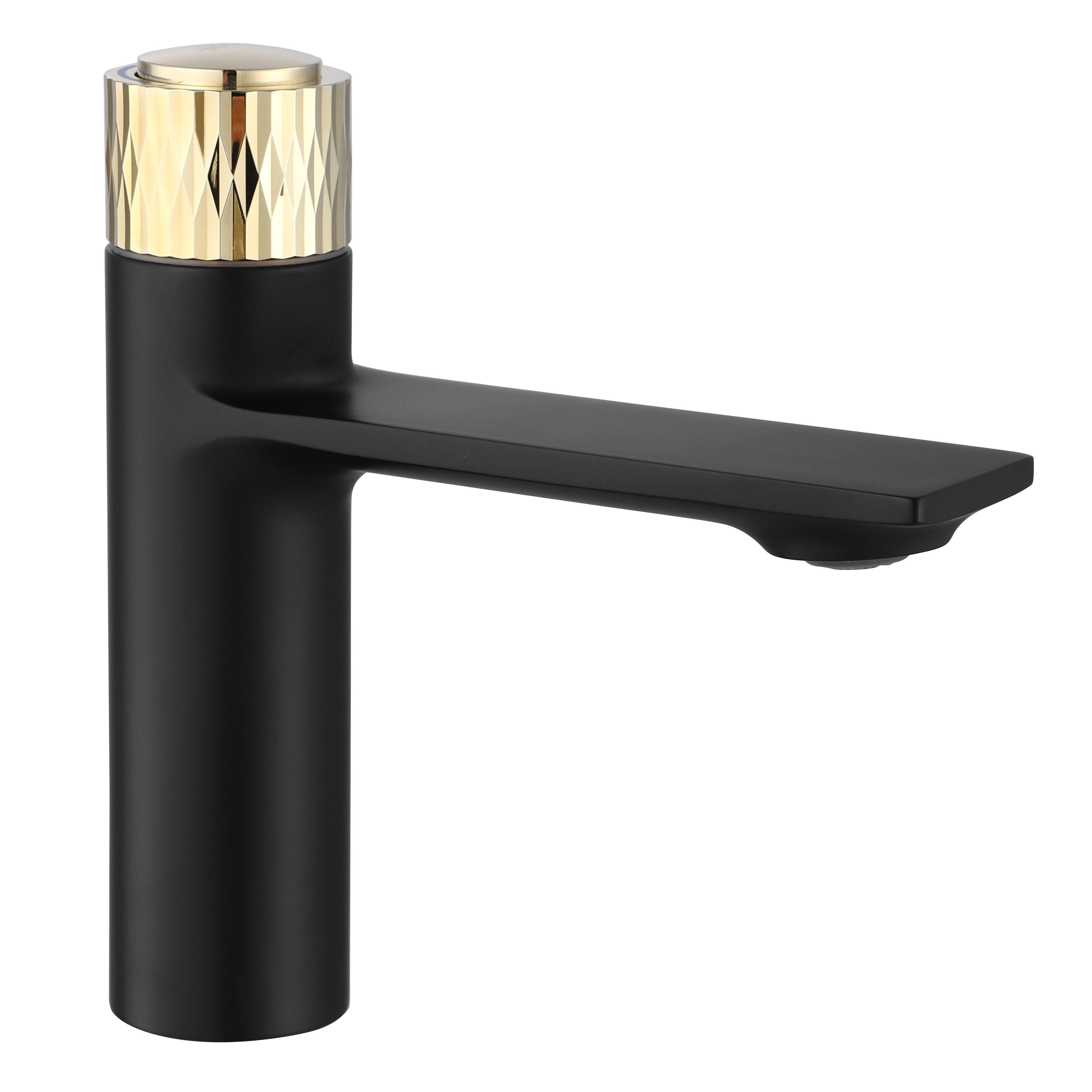 Bathroom faucet REA Storm Black Gold Low