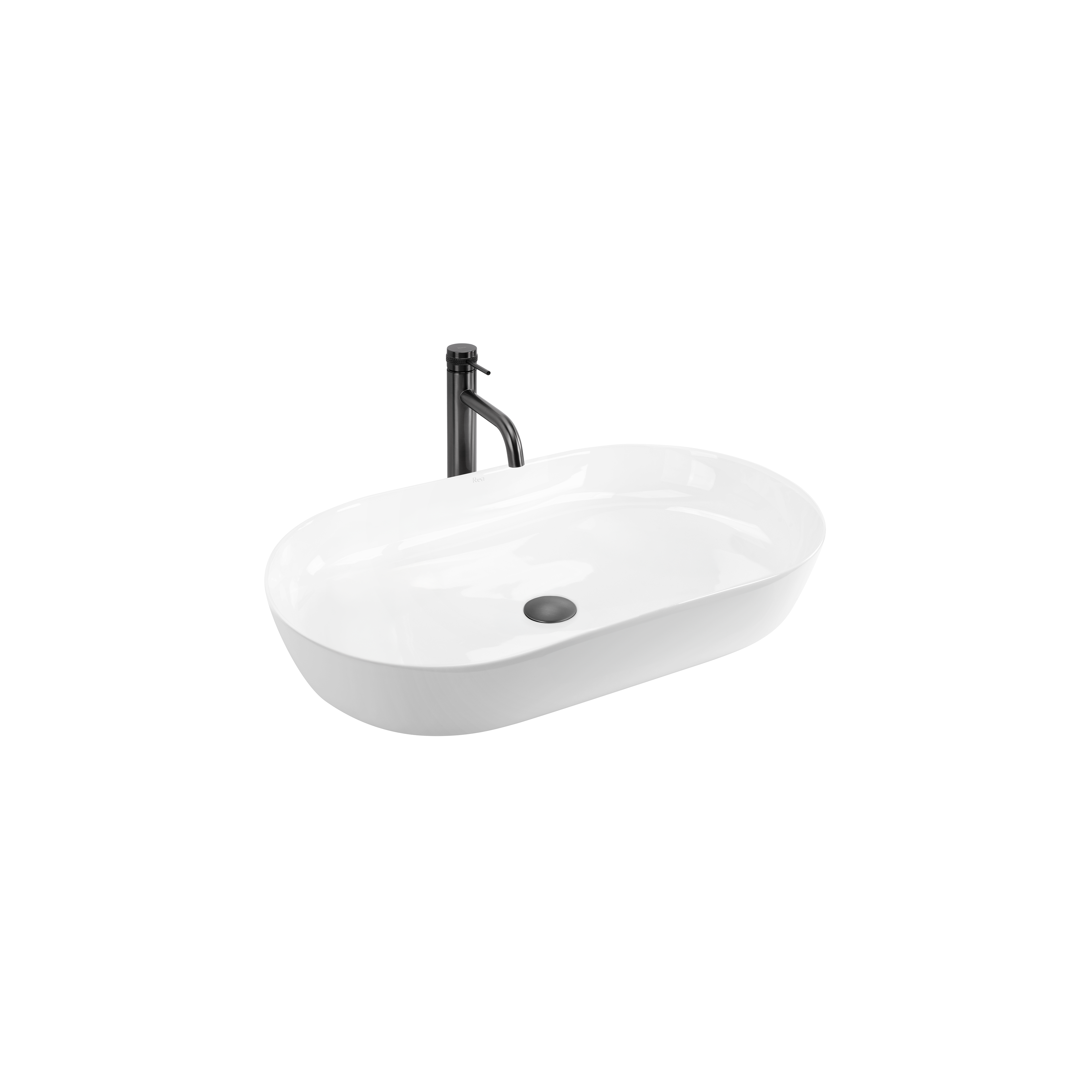 Umywalka nablatowa Rea Cleo 71 White