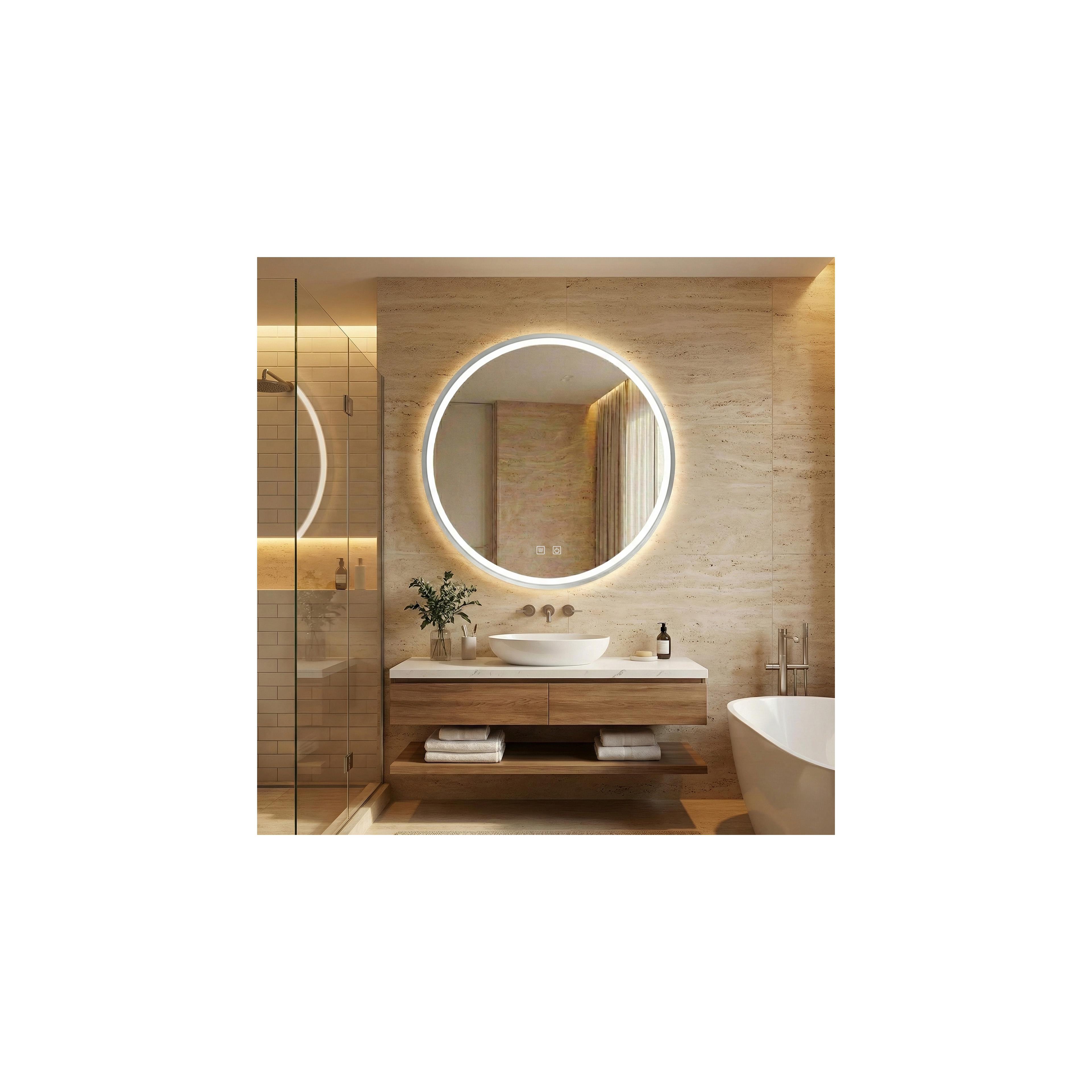 Mirror LED 70cm MMJ BRUSH SILVER
