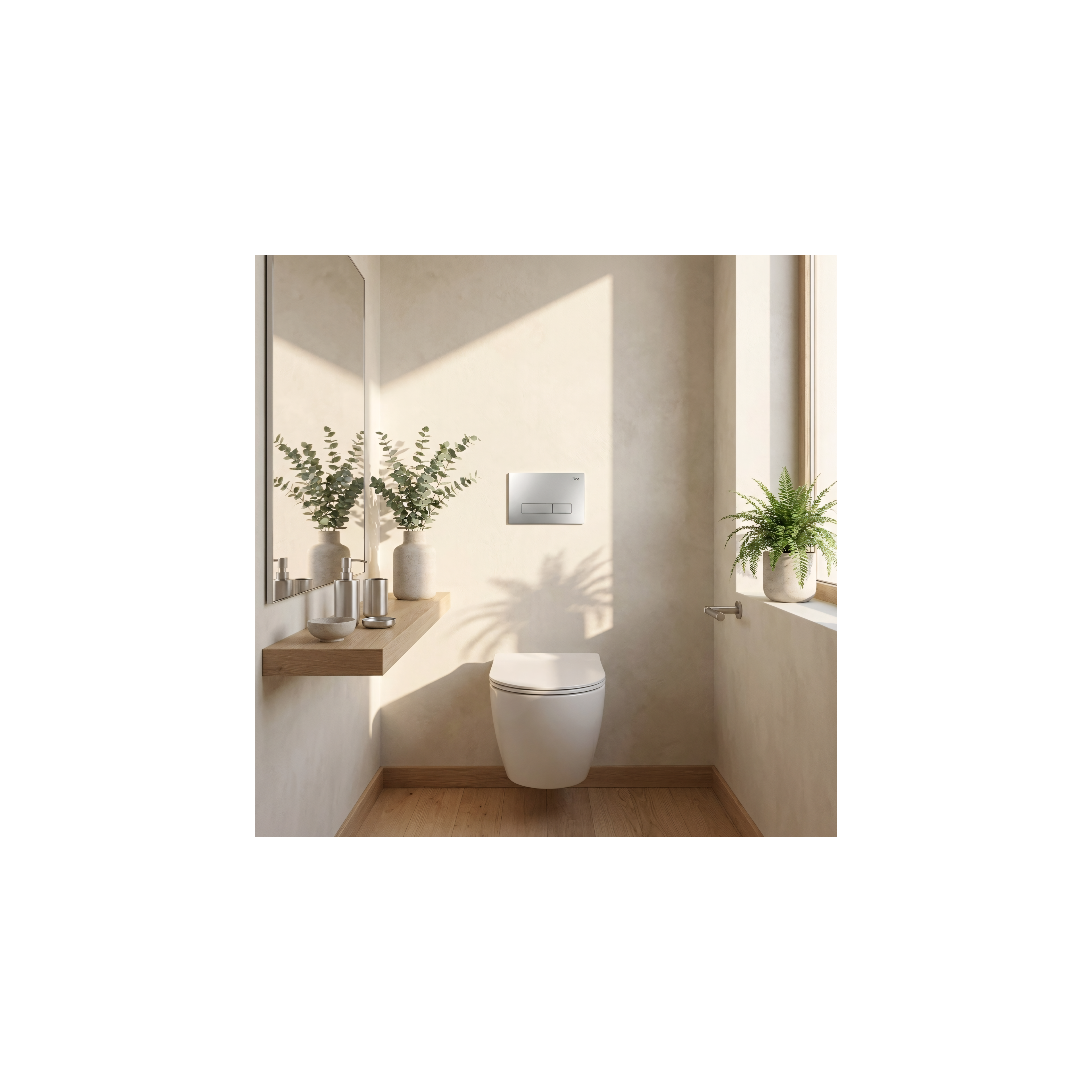 Potinkinis WC Rėmo Komplektas Slim 024N su HD Satin Mygtuku