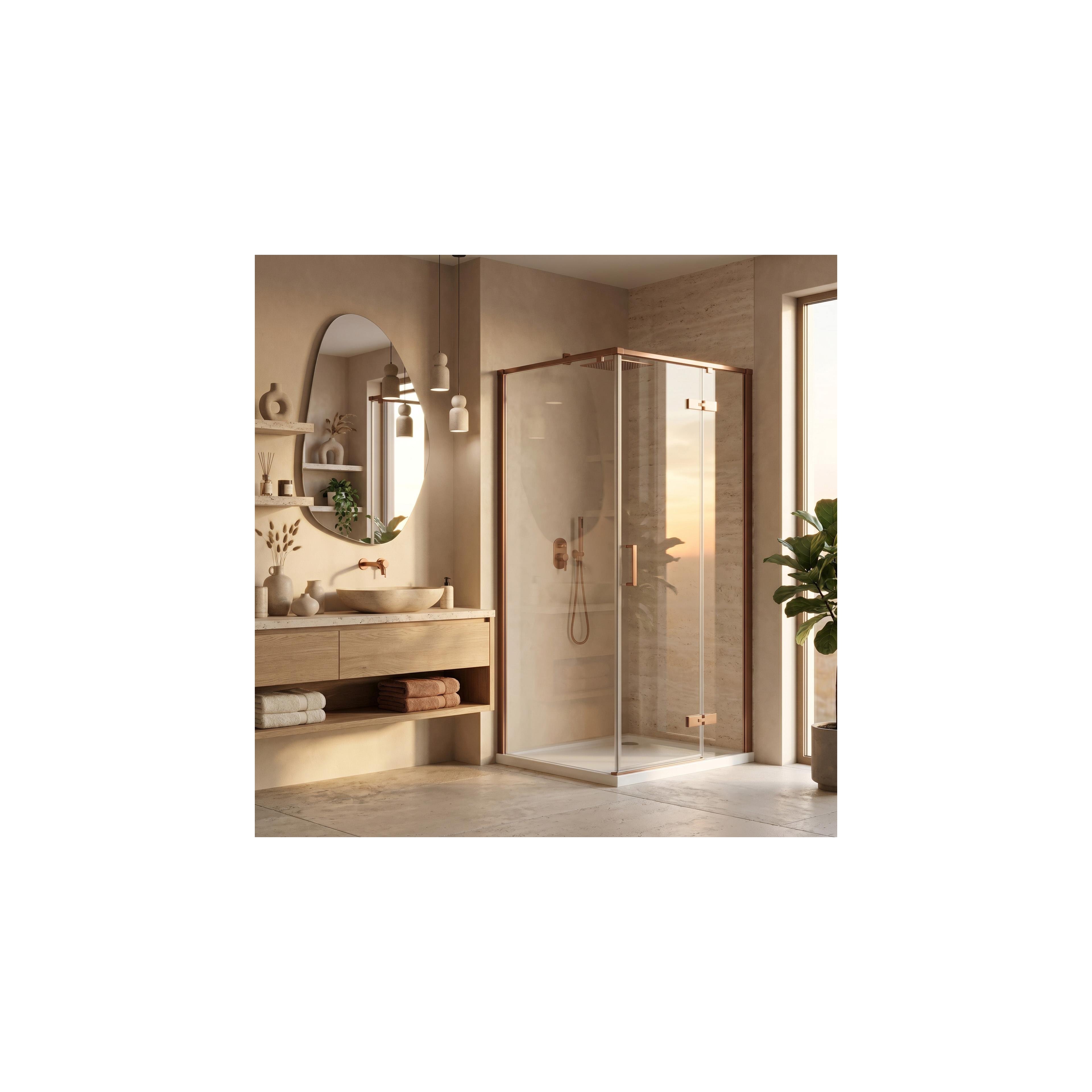 Duschkabin Rea Bruno 90x90 Brush Copper