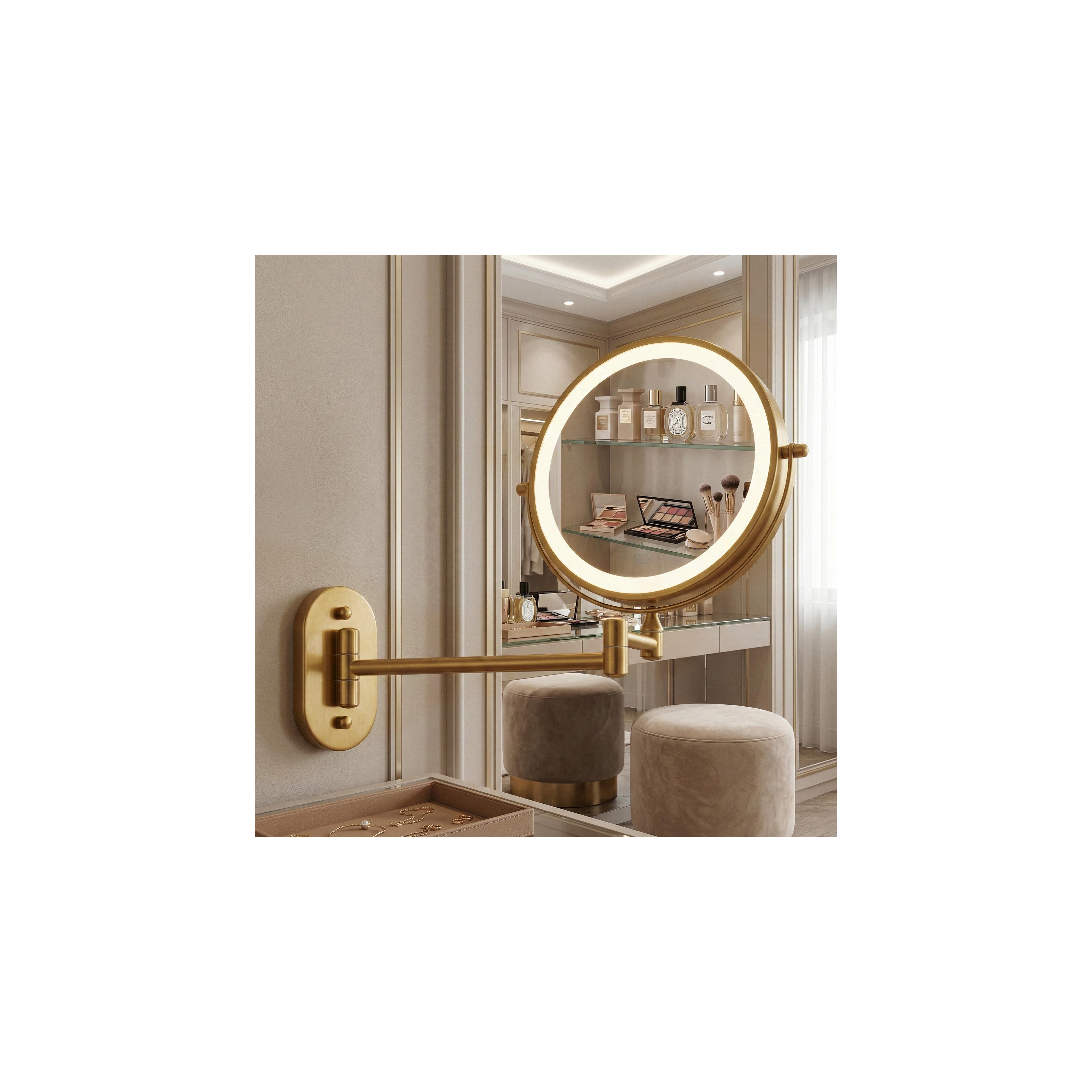 Miroir LED Glow Old Gold