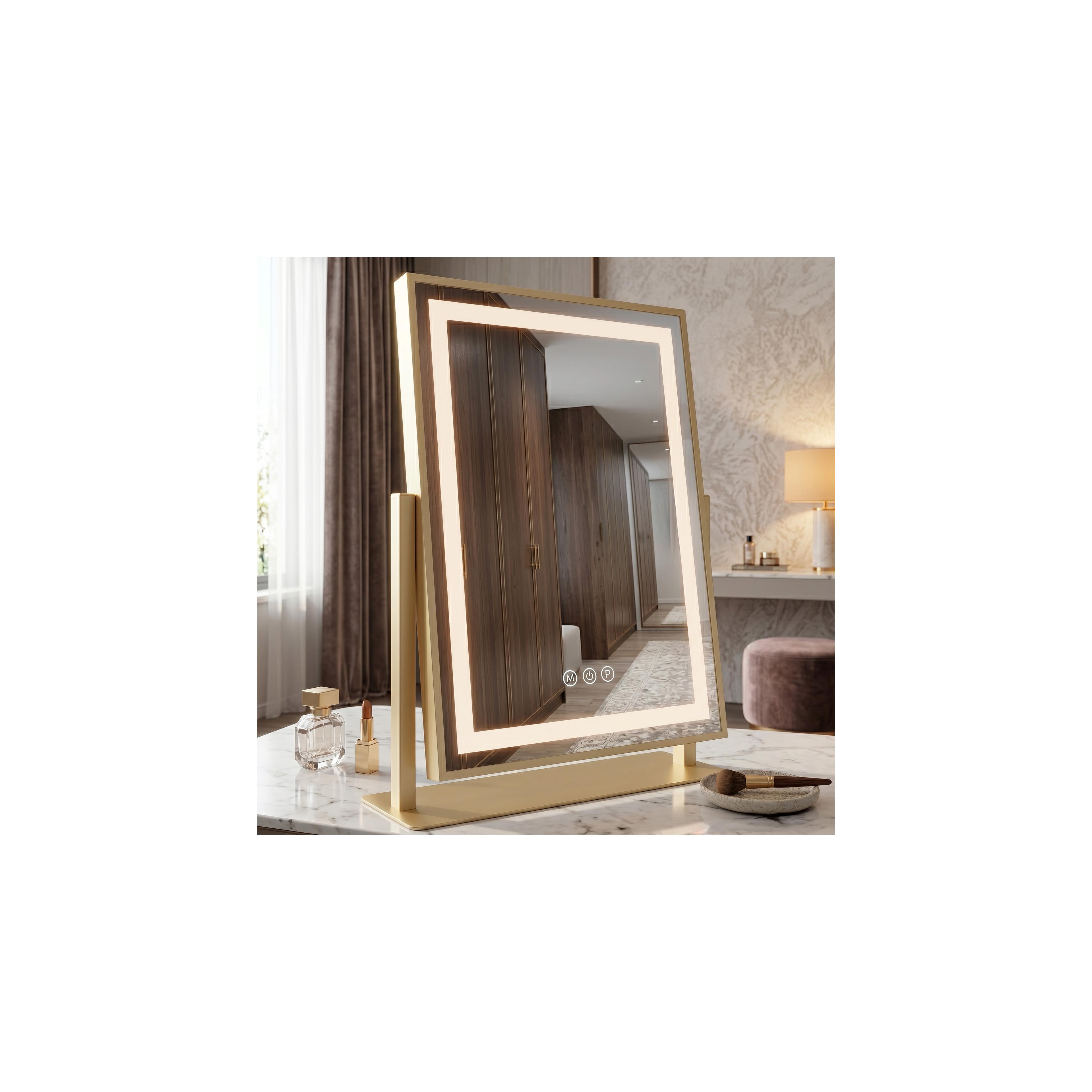 Mirror LED LUMI L.Gold 30x40cm