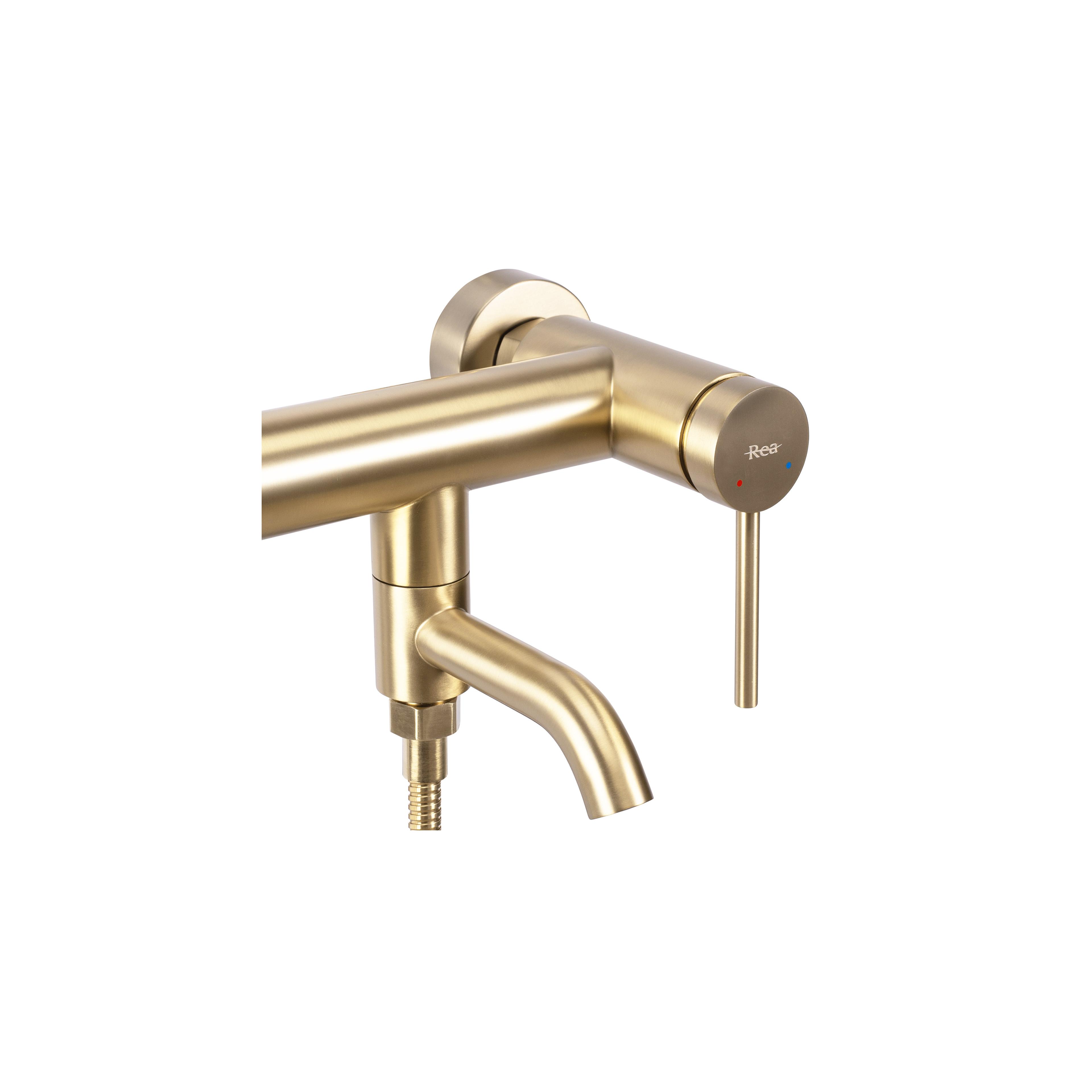Смесител за вана Rea Clif Brush Gold