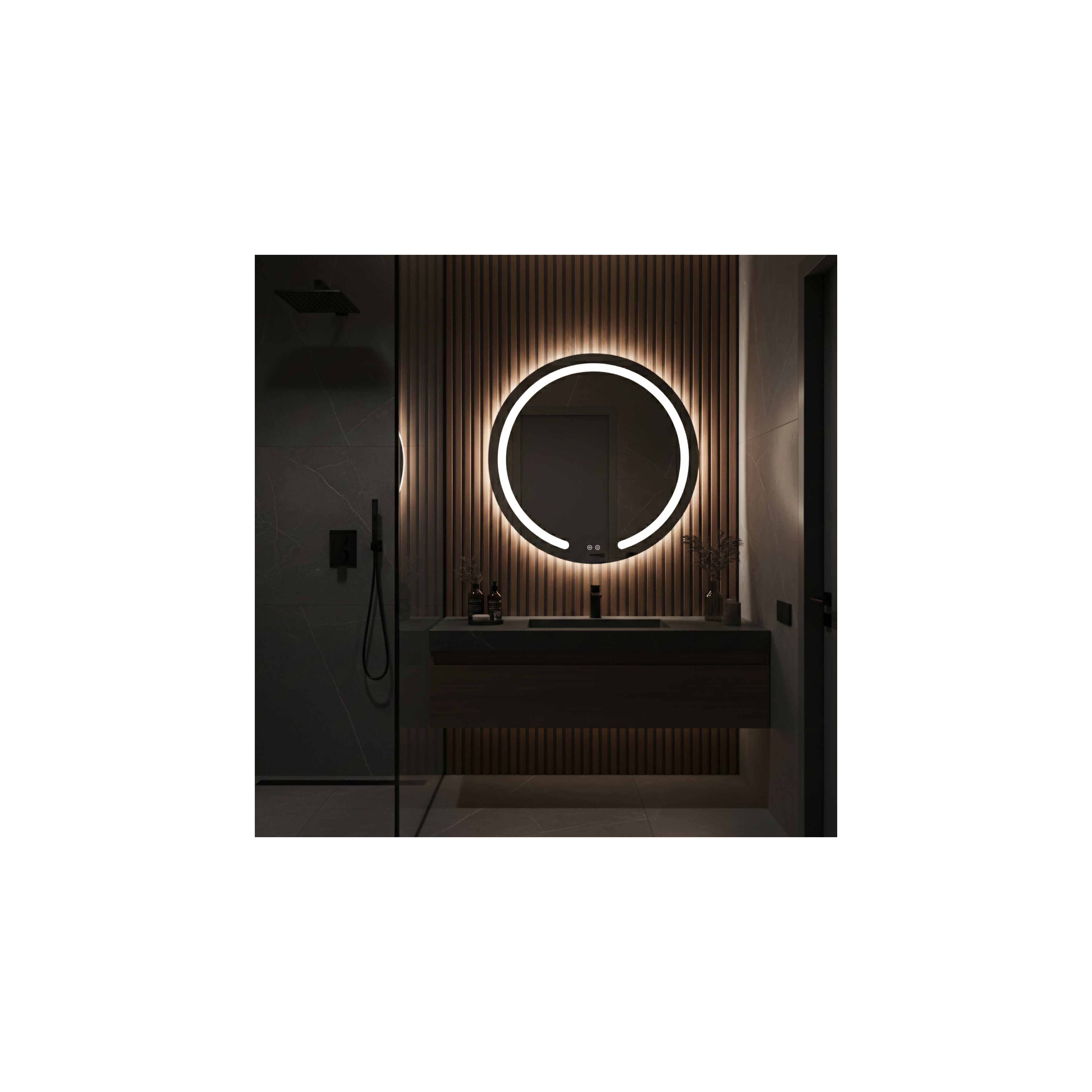 Miroir LED 80cm Modern