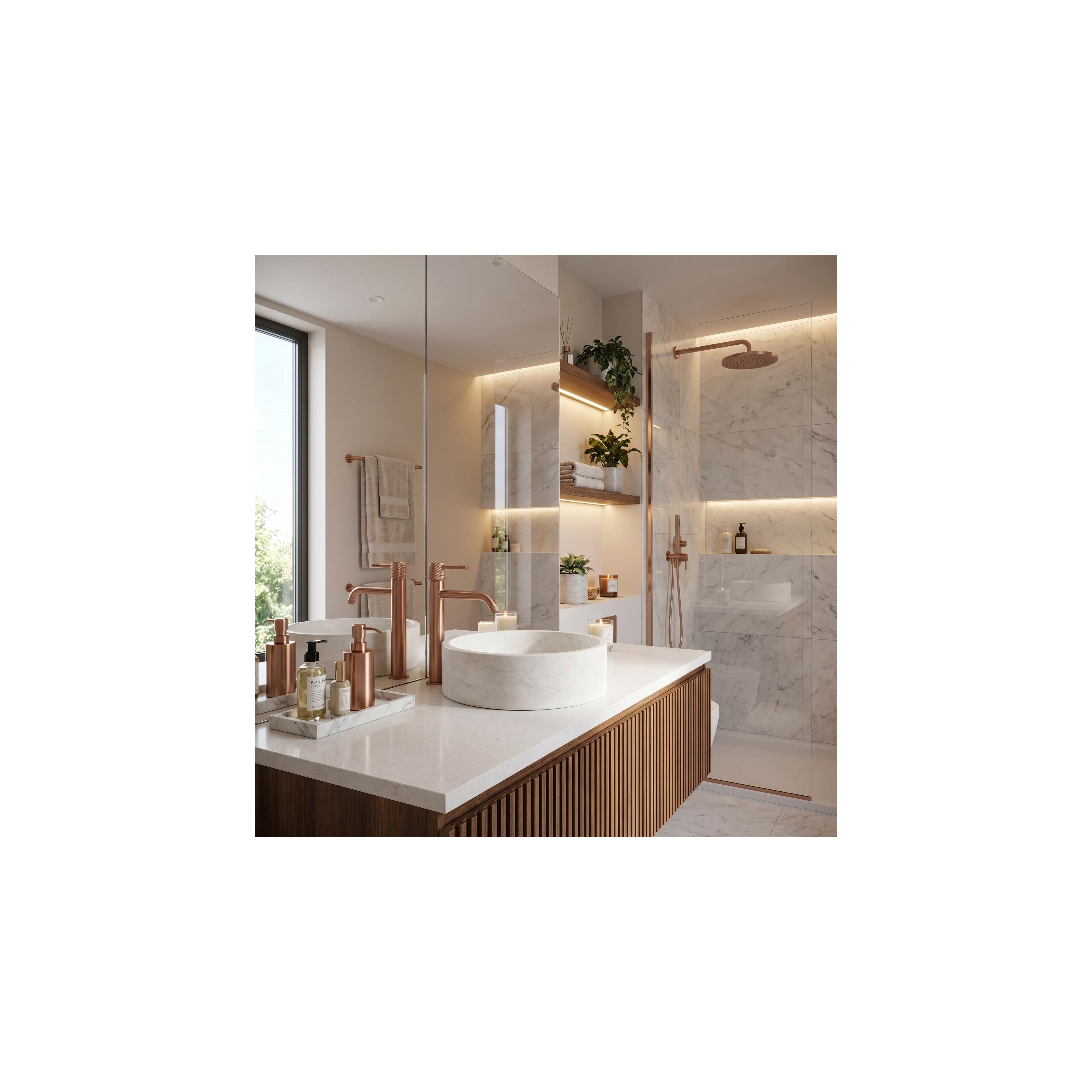 Bathroom faucet Rea Venti Brush Copper High