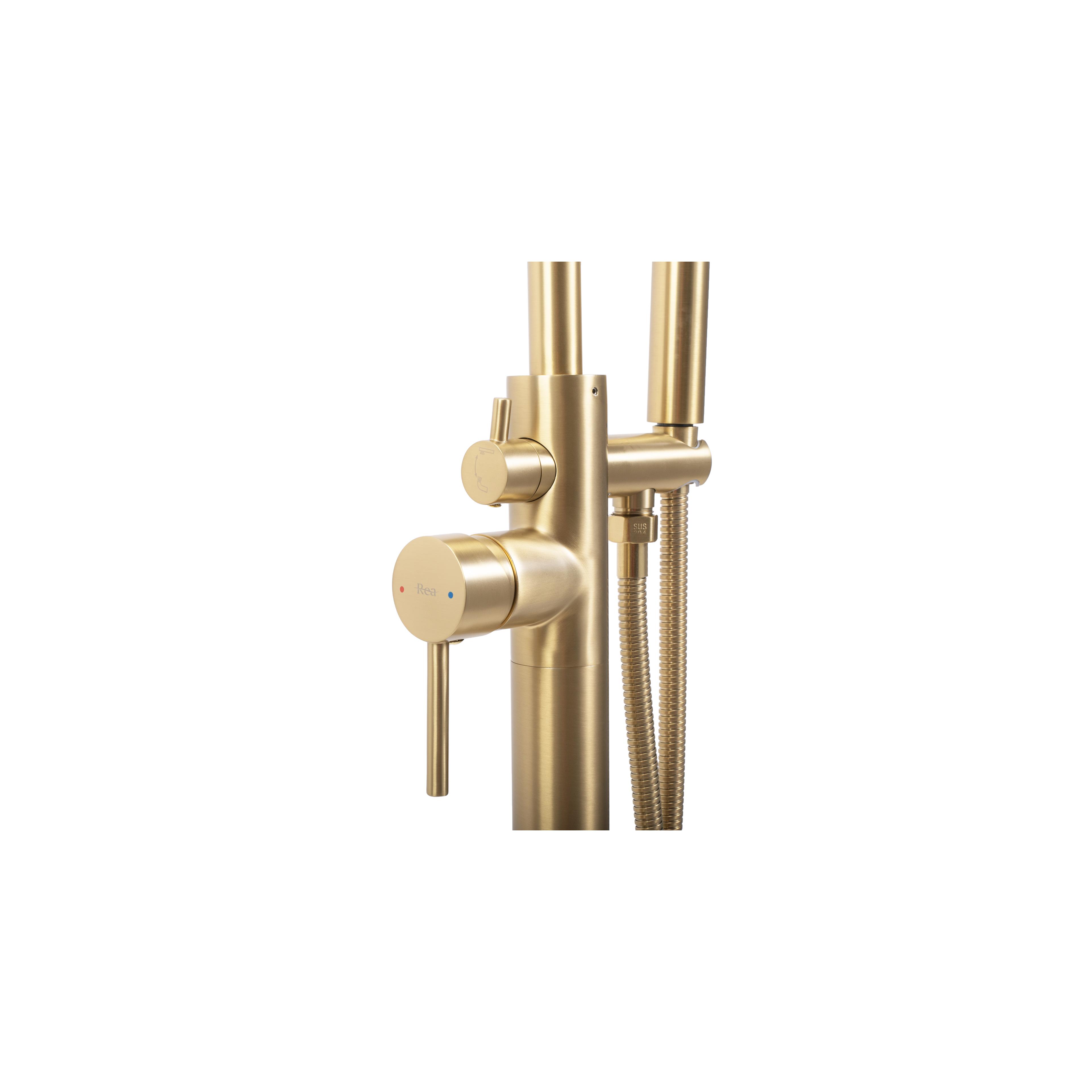 Free-standing faucet Rea MONO Gold Brush