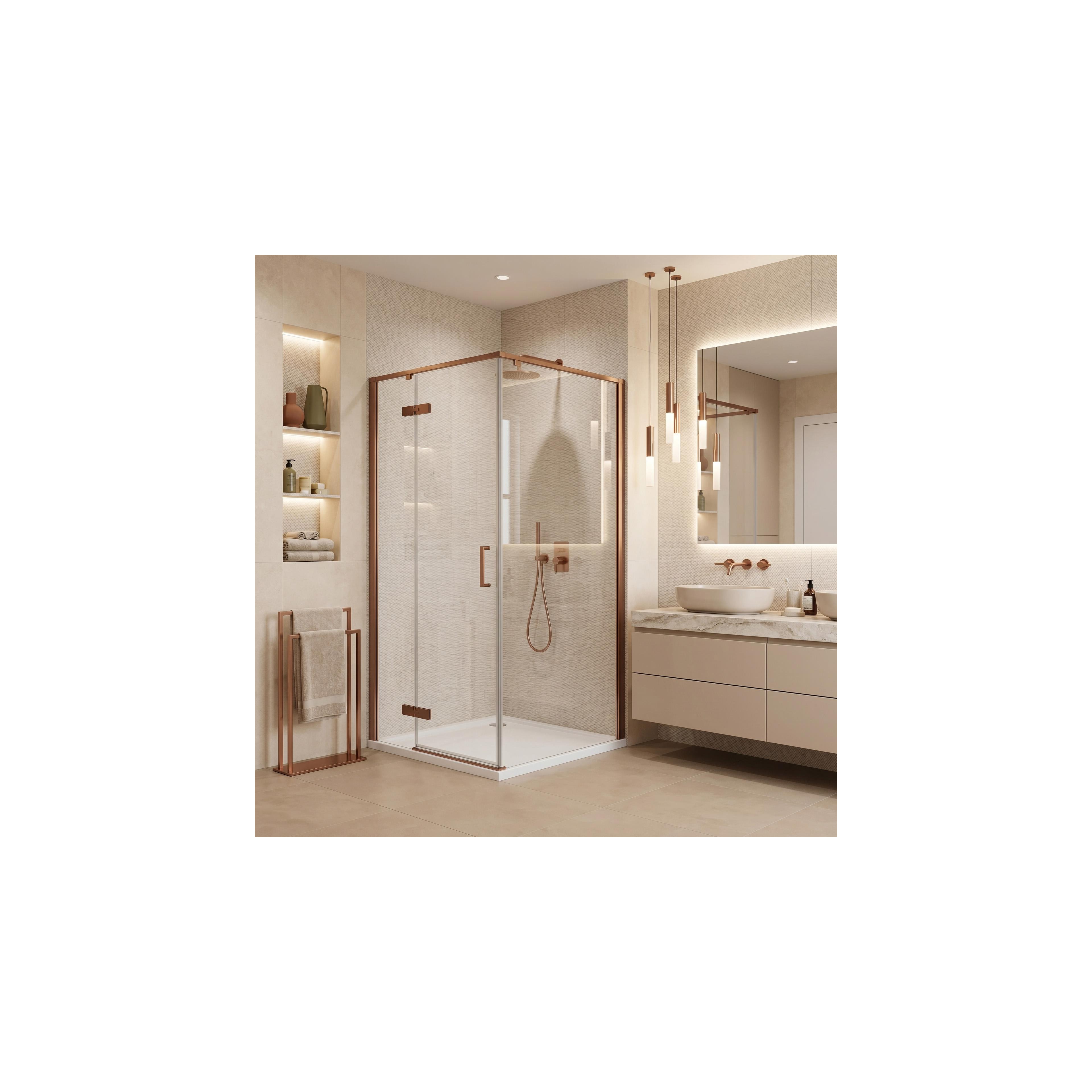 Duschkabin Rea Bruno 90x90 Brush Copper