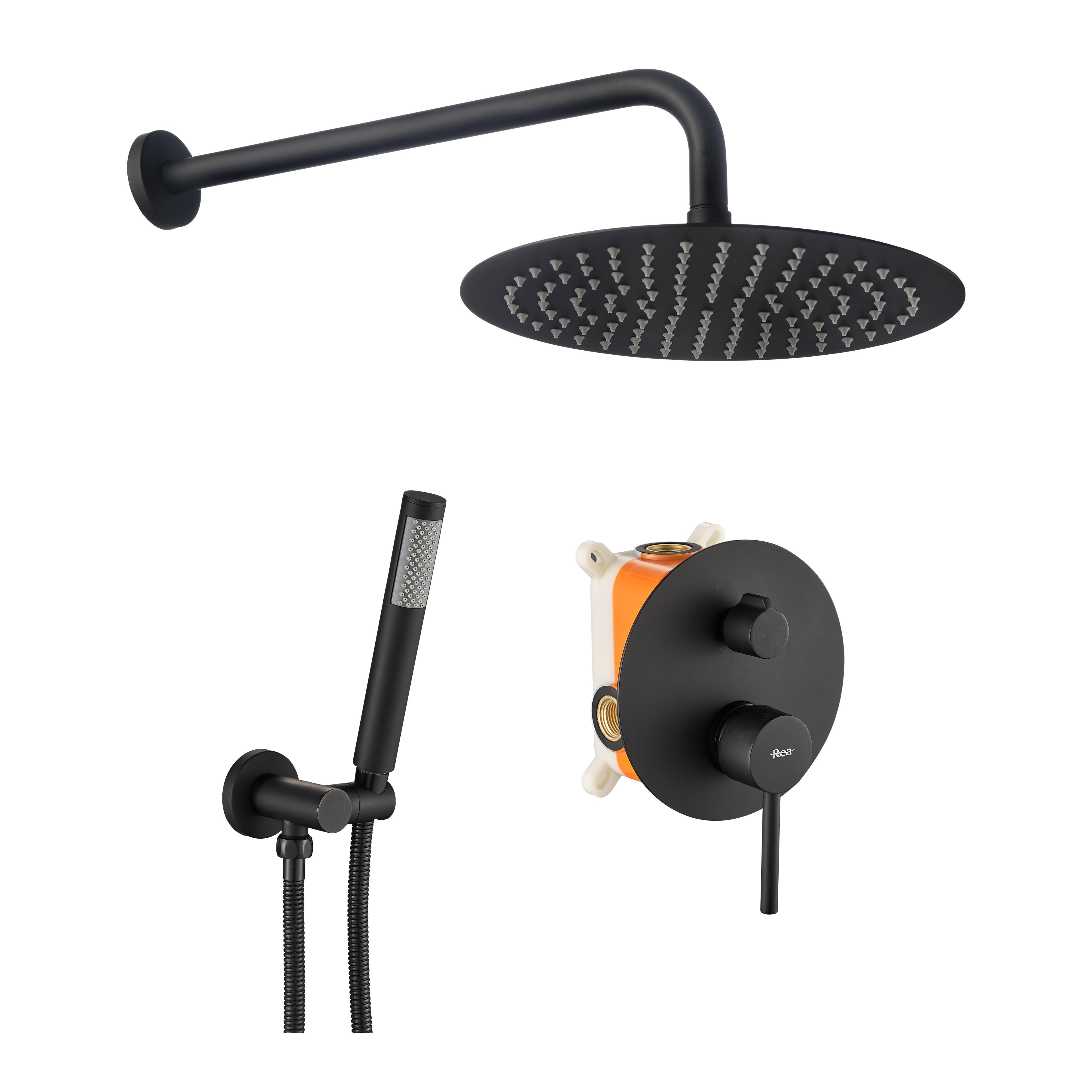 Set de dus incastrat Rea Lungo Black negru + BOX