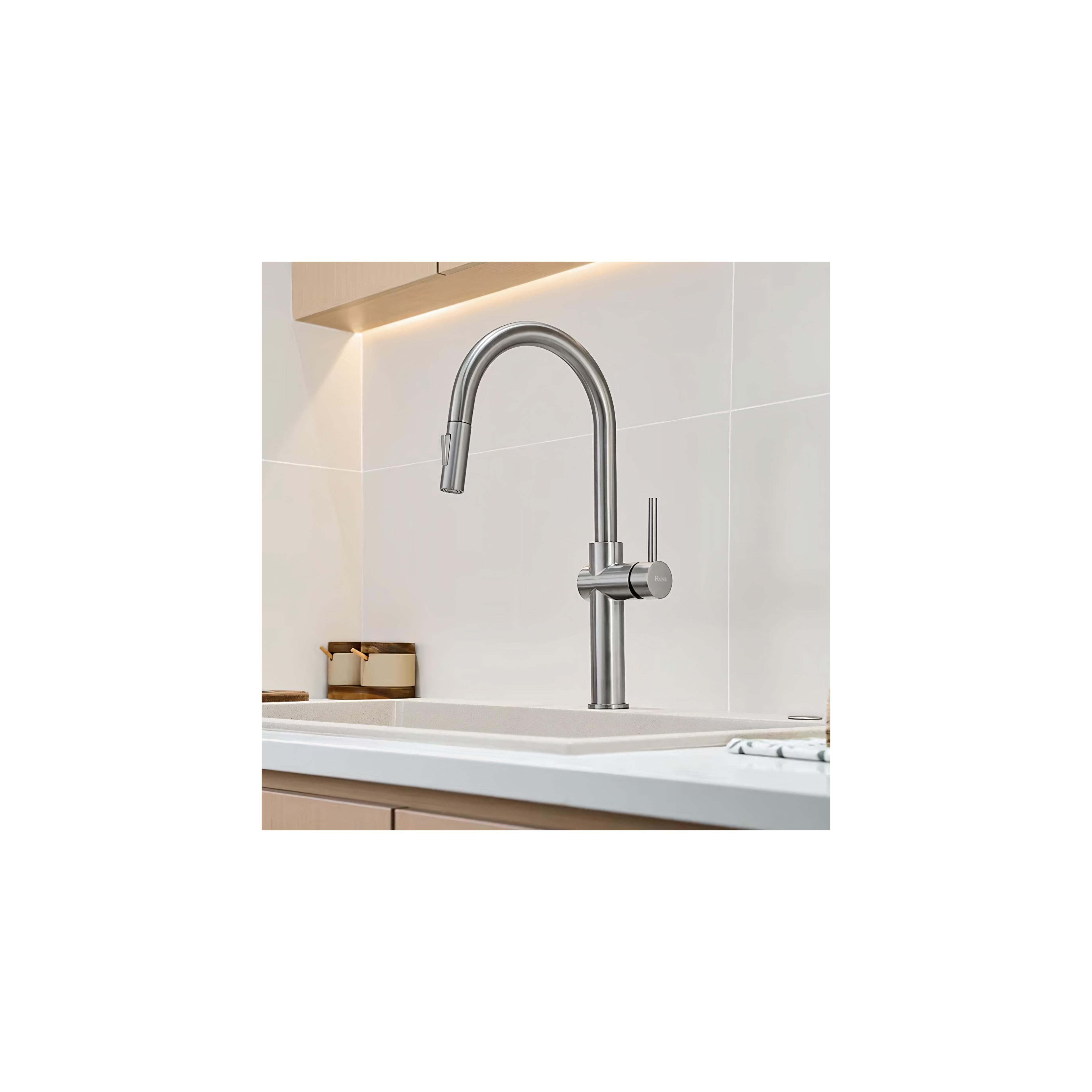 Robinet de cuisine Rea Fresh High BRUSH NICKEL