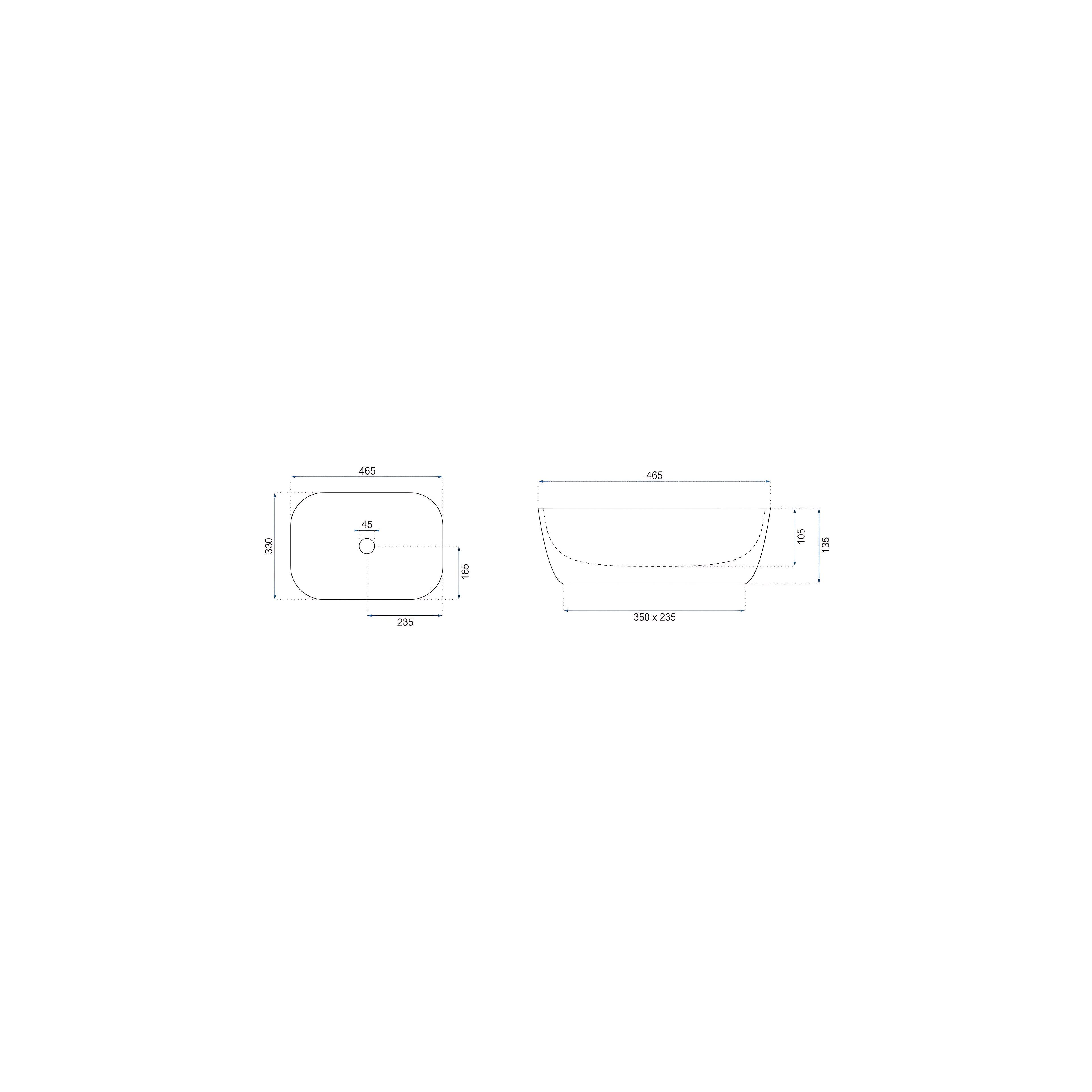 Countertop washbasin Rea Belinda Sandy