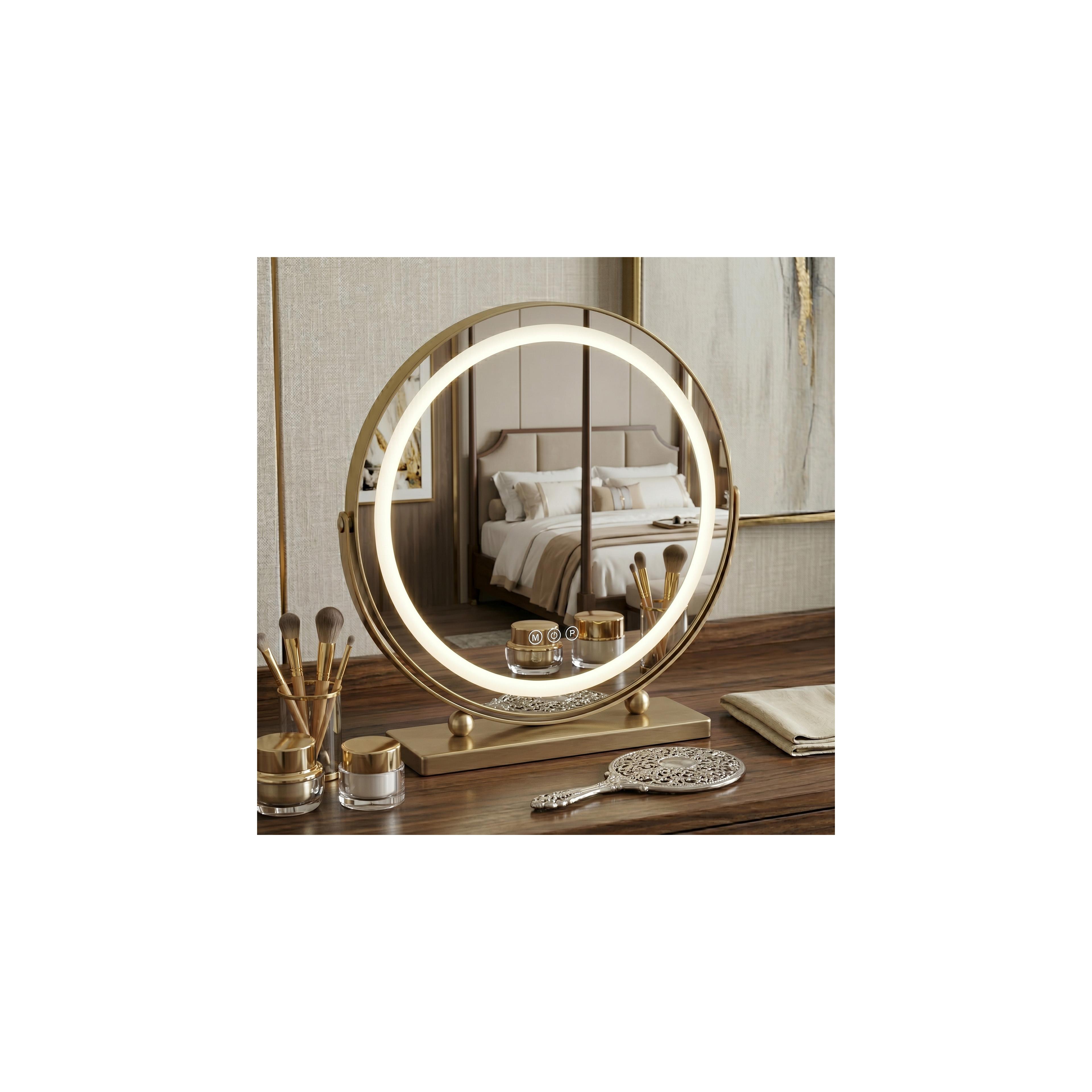 Зеркало LED MAKE-UP L.Gold 40 cm