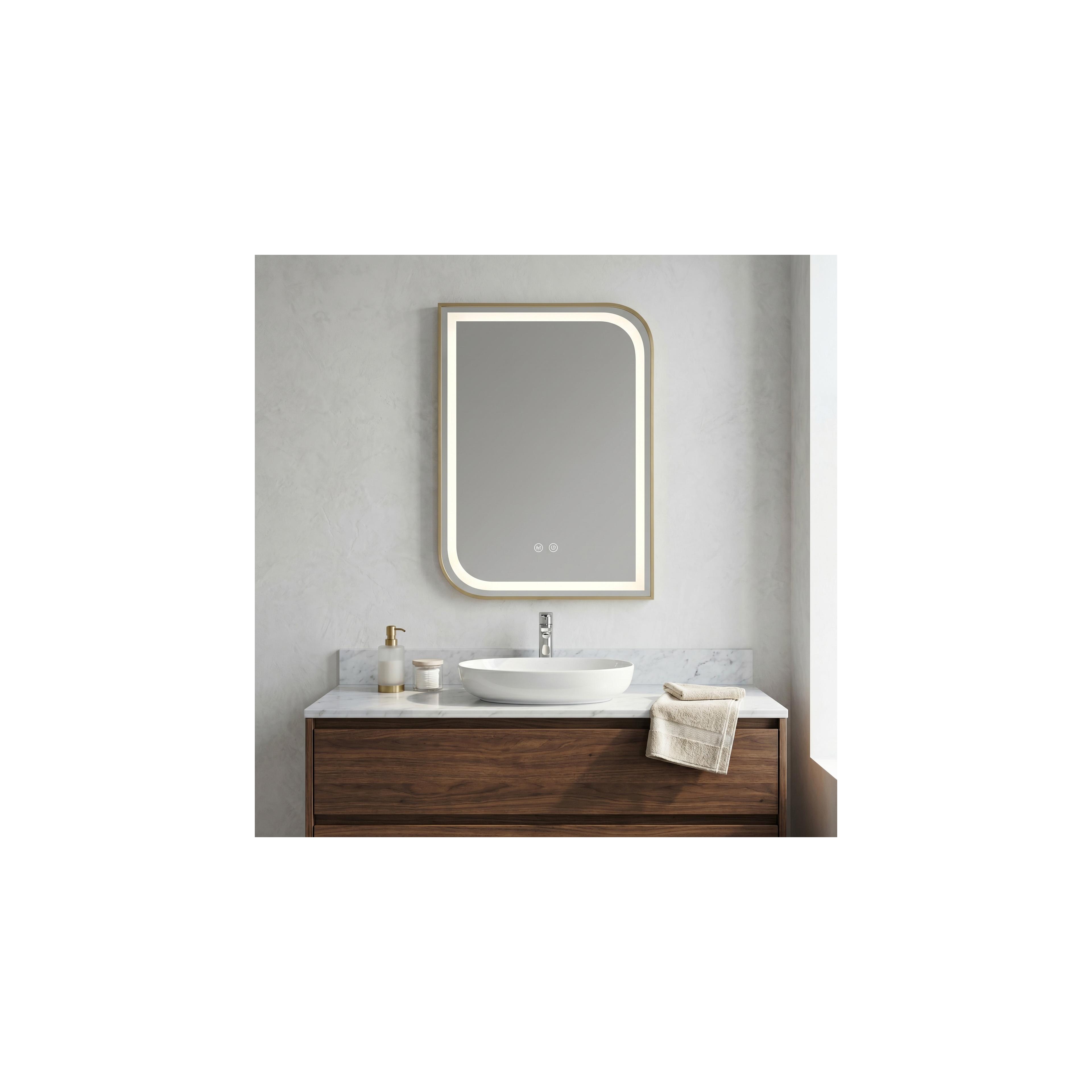 Zrkadlo LED ZONE 80X60  GOLD BRUSH