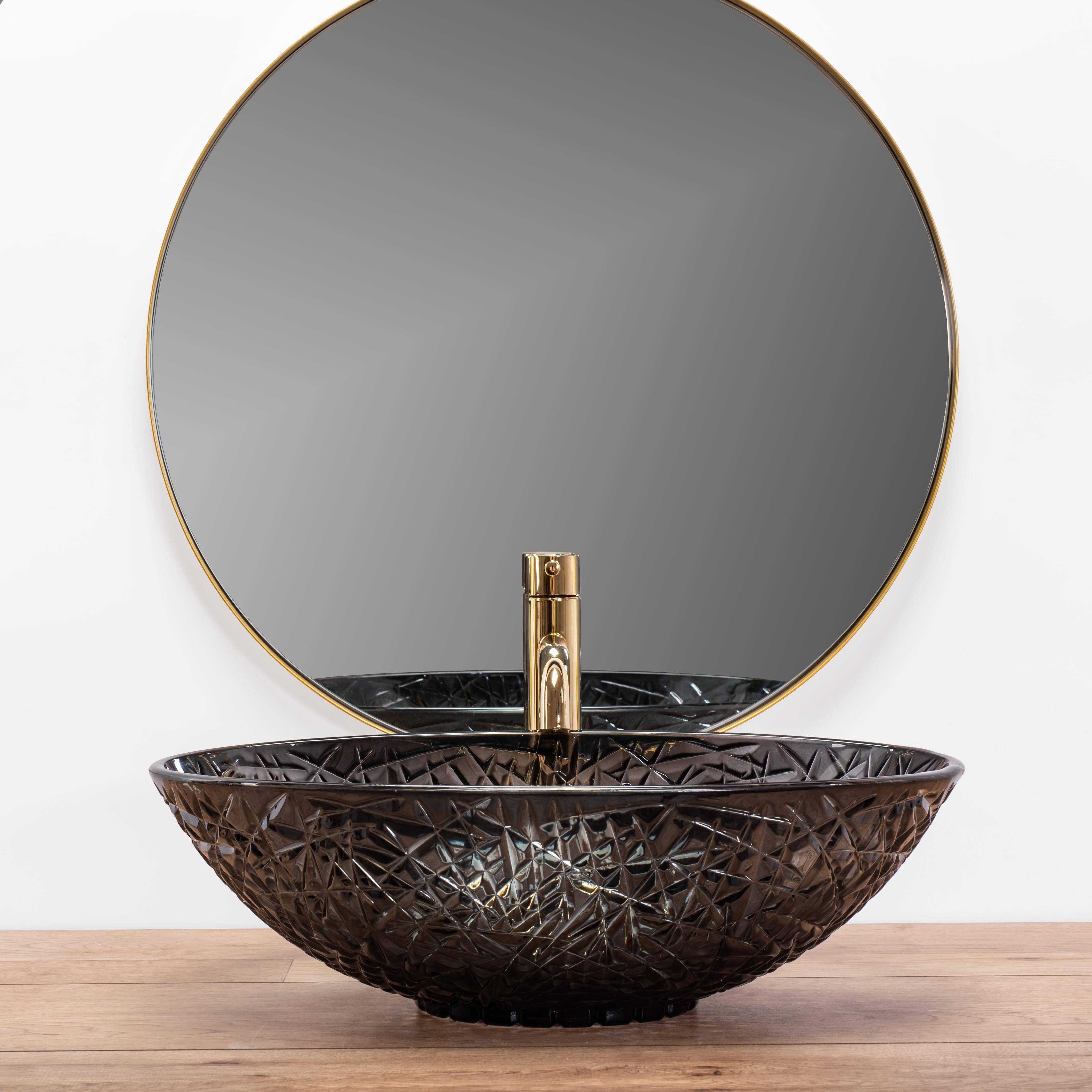 Lavabo sobre encimera REA FROST BLACK