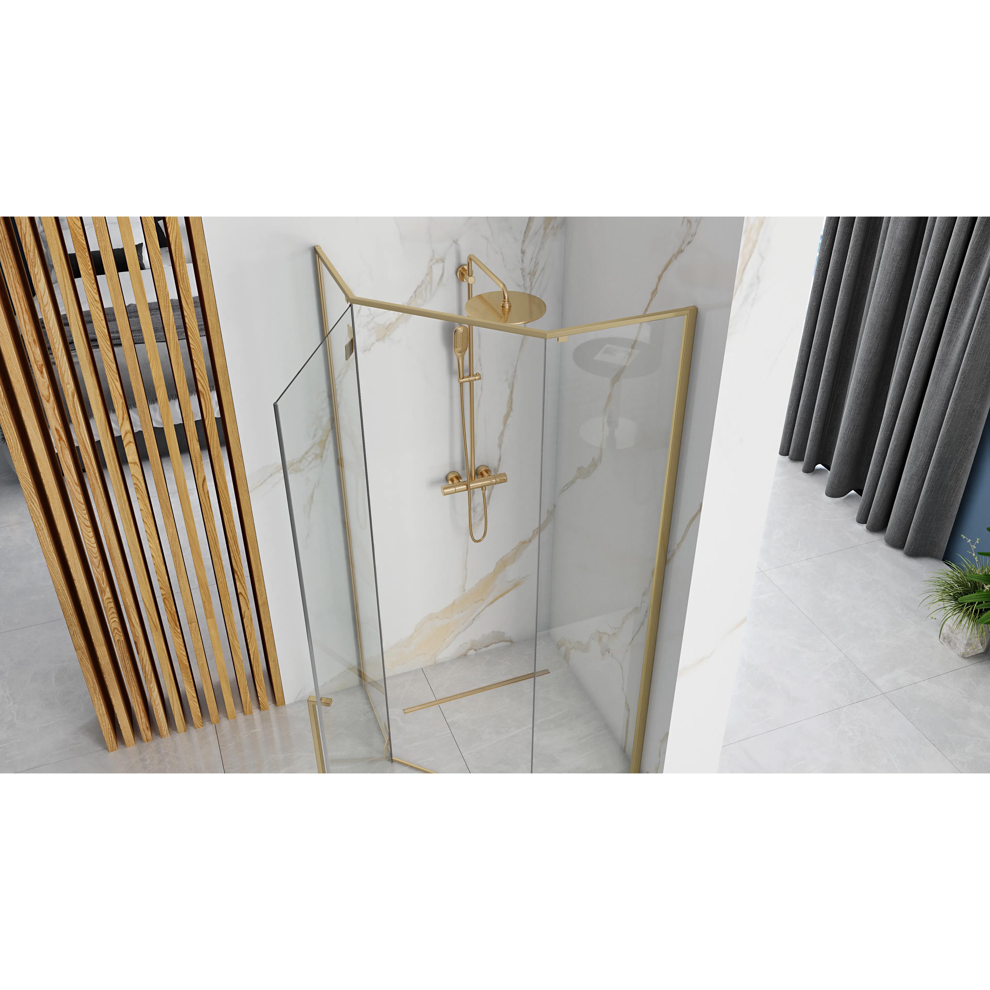 Tuš Kabina Rea Dijamantno 90x90 BRUSH GOLD