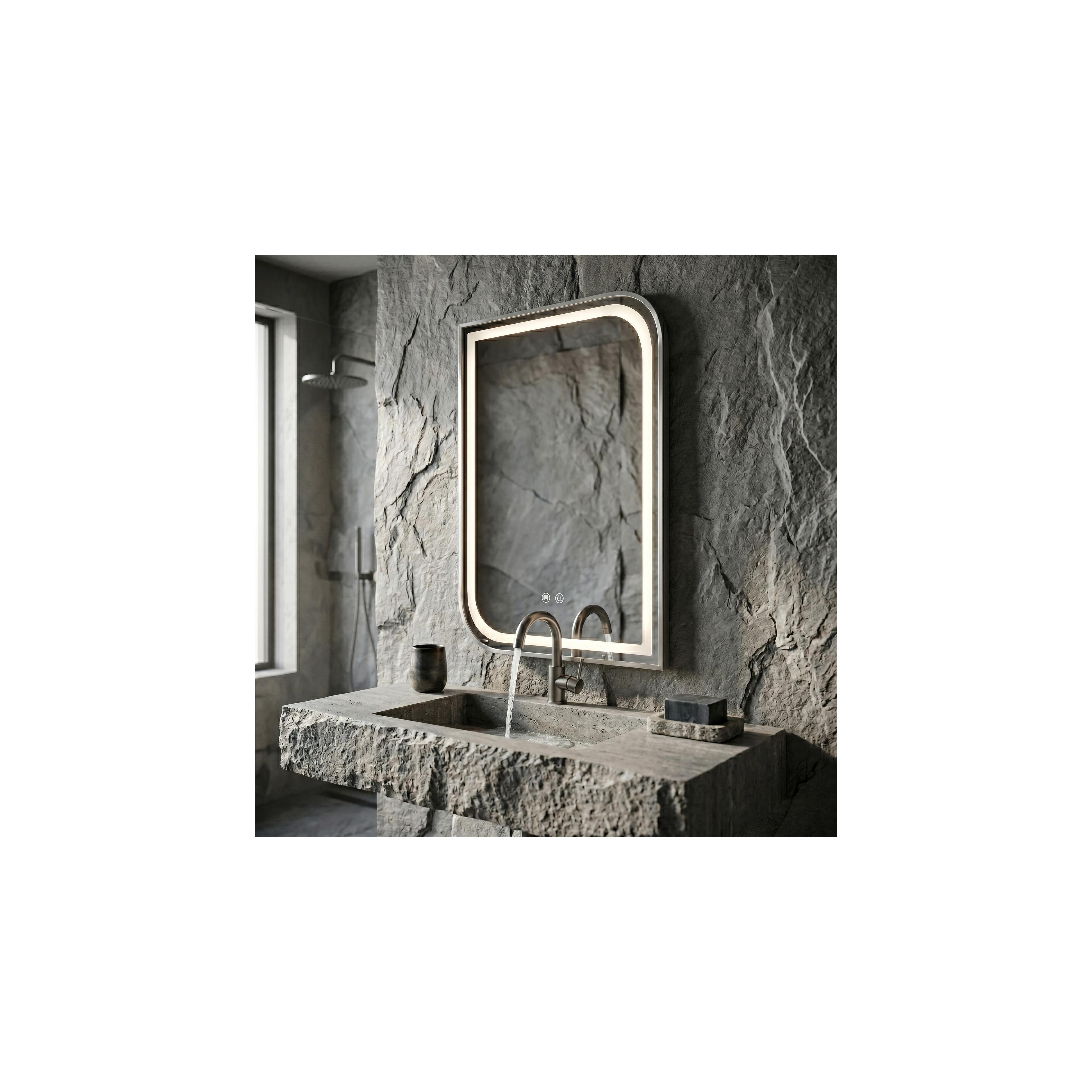 LED-VÄGGSPEGEL ZONE 70x50 BRUSH NICKEL