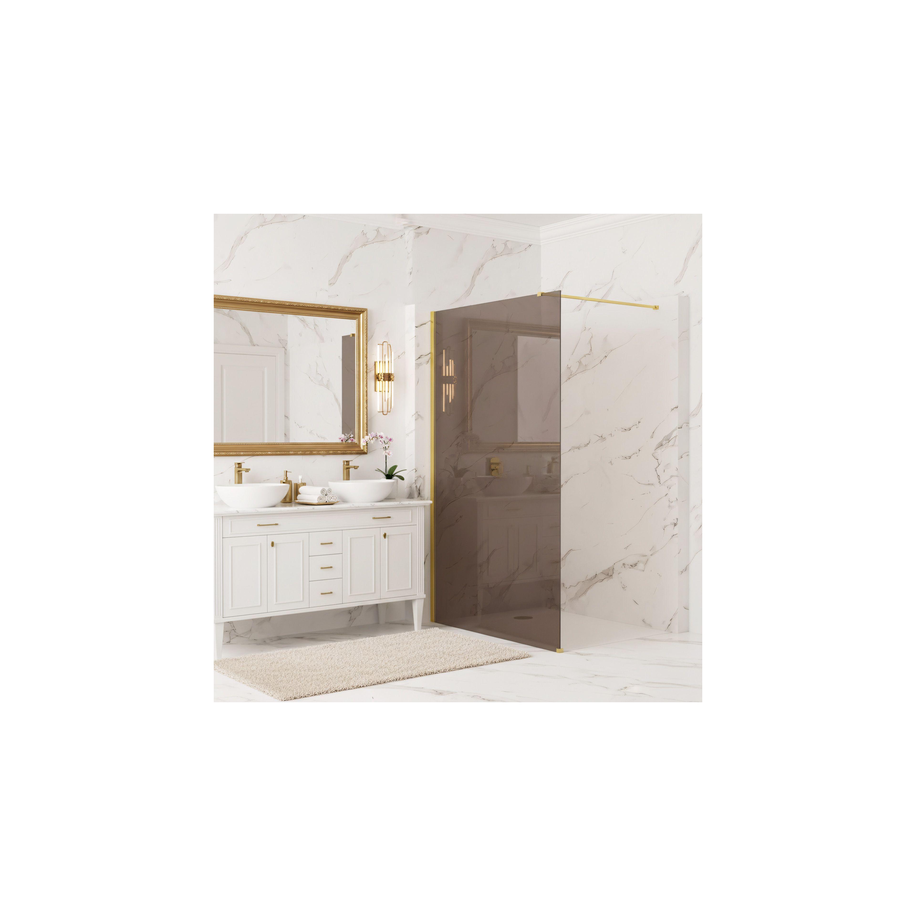Paroi de douche Rea Flexi Brown / Gold 110