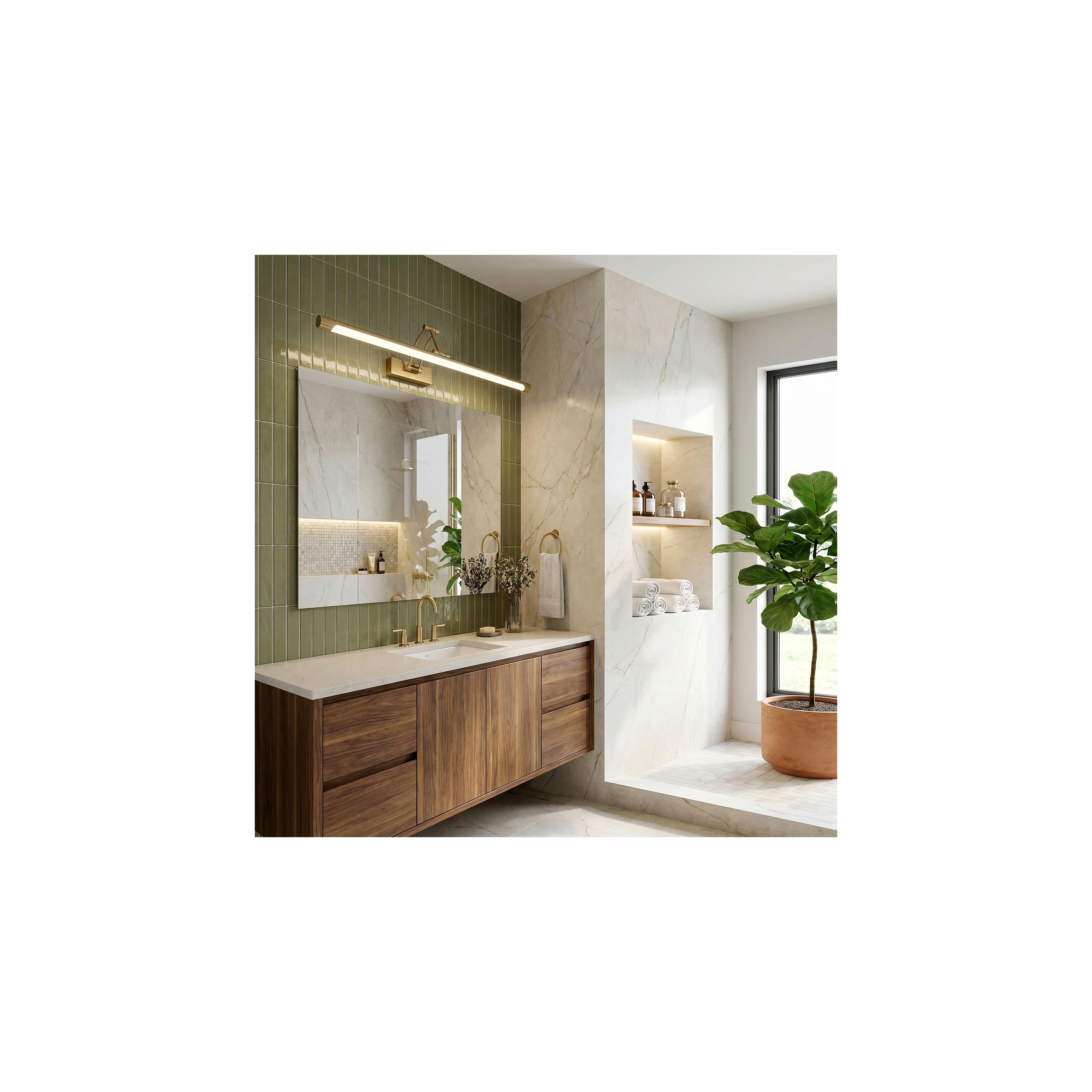 Bad LED-Wandleuchte SWE023-1W 60cm Brush Gold