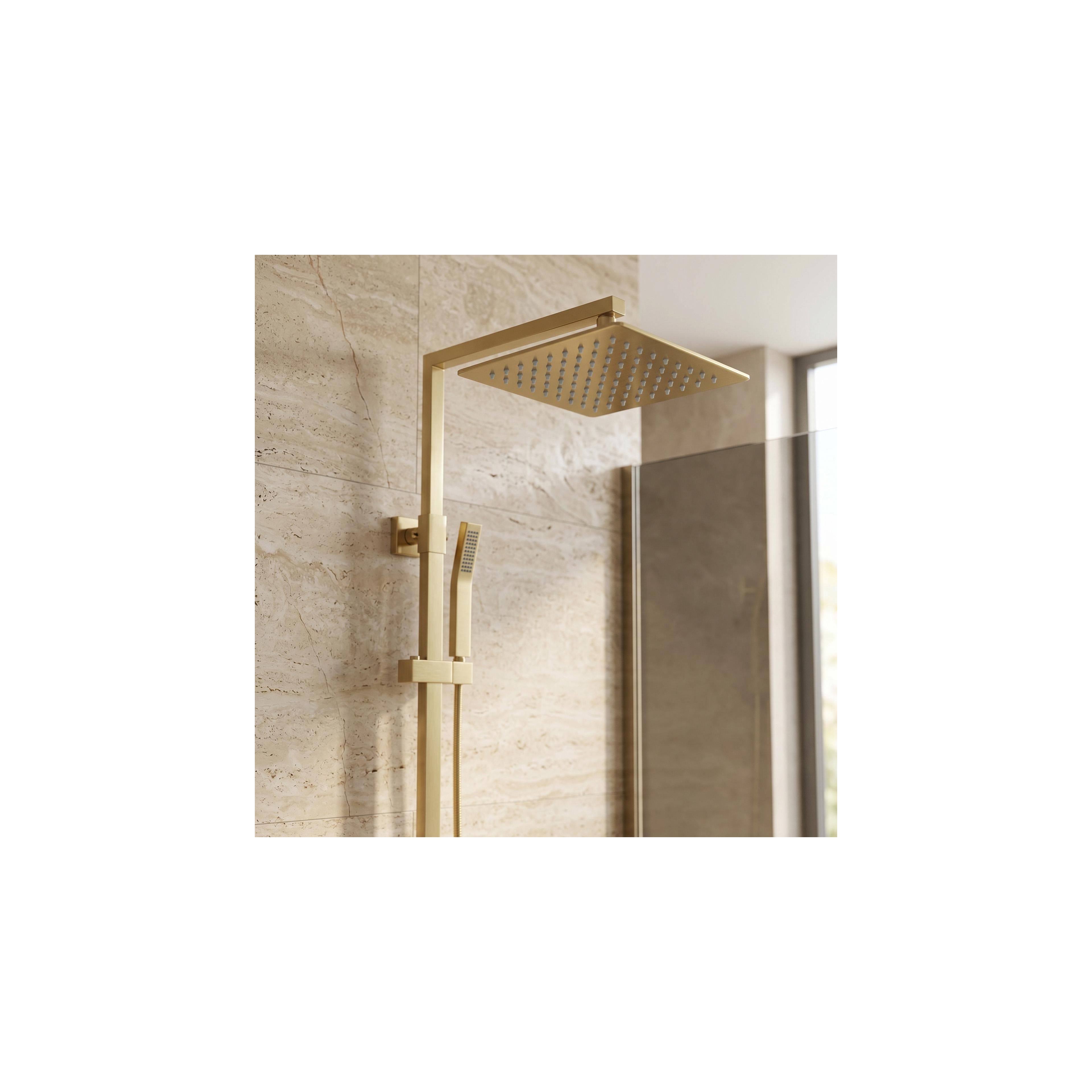 Kvadratna tuš ruža JS-P015BG 25cm Brush Gold
